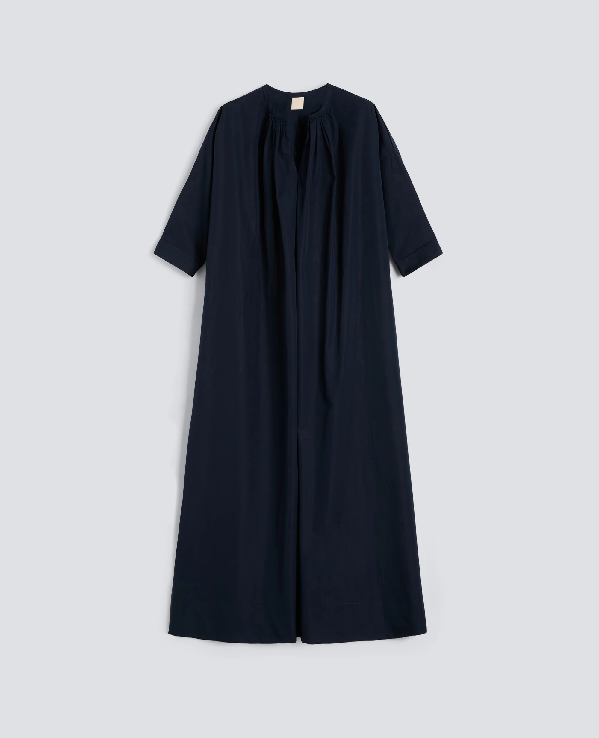 ABITO IN POPELINE DI COTONE TINTO PEZZA - NAVY