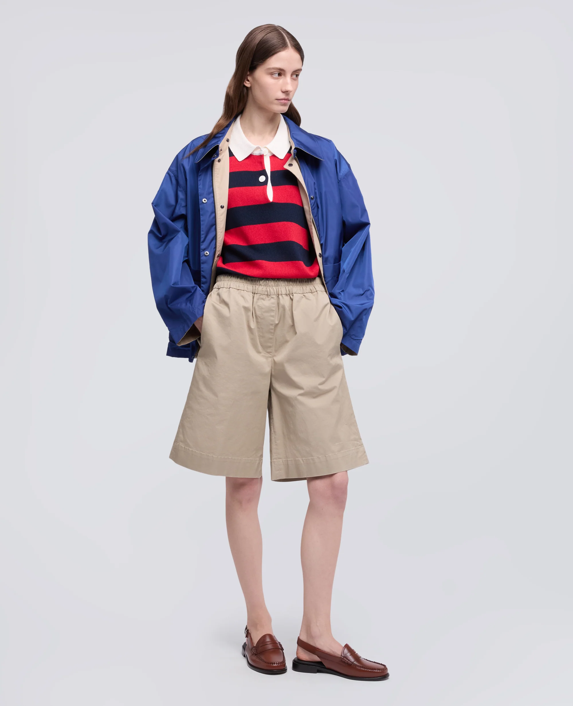 BERMUDA IN TWILL DI COTONE STRETCH - COLONIALE - Image 2