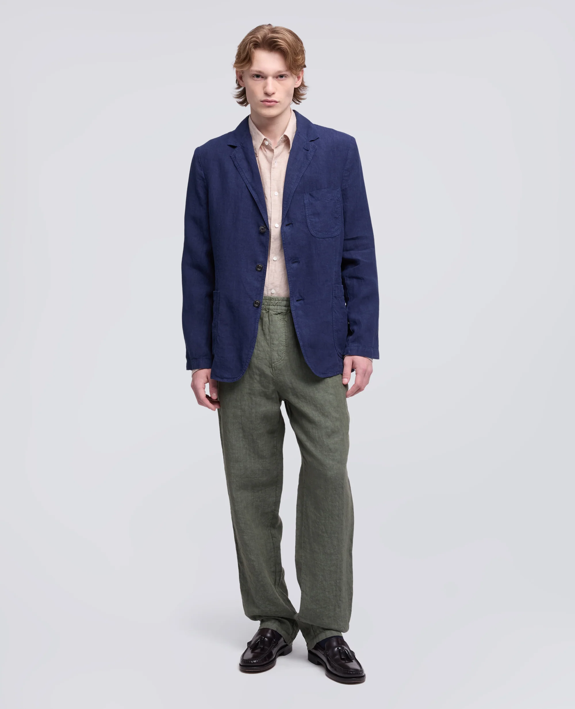 BLAZER SFODERATO IN LINO - BLUETTE - Image 2
