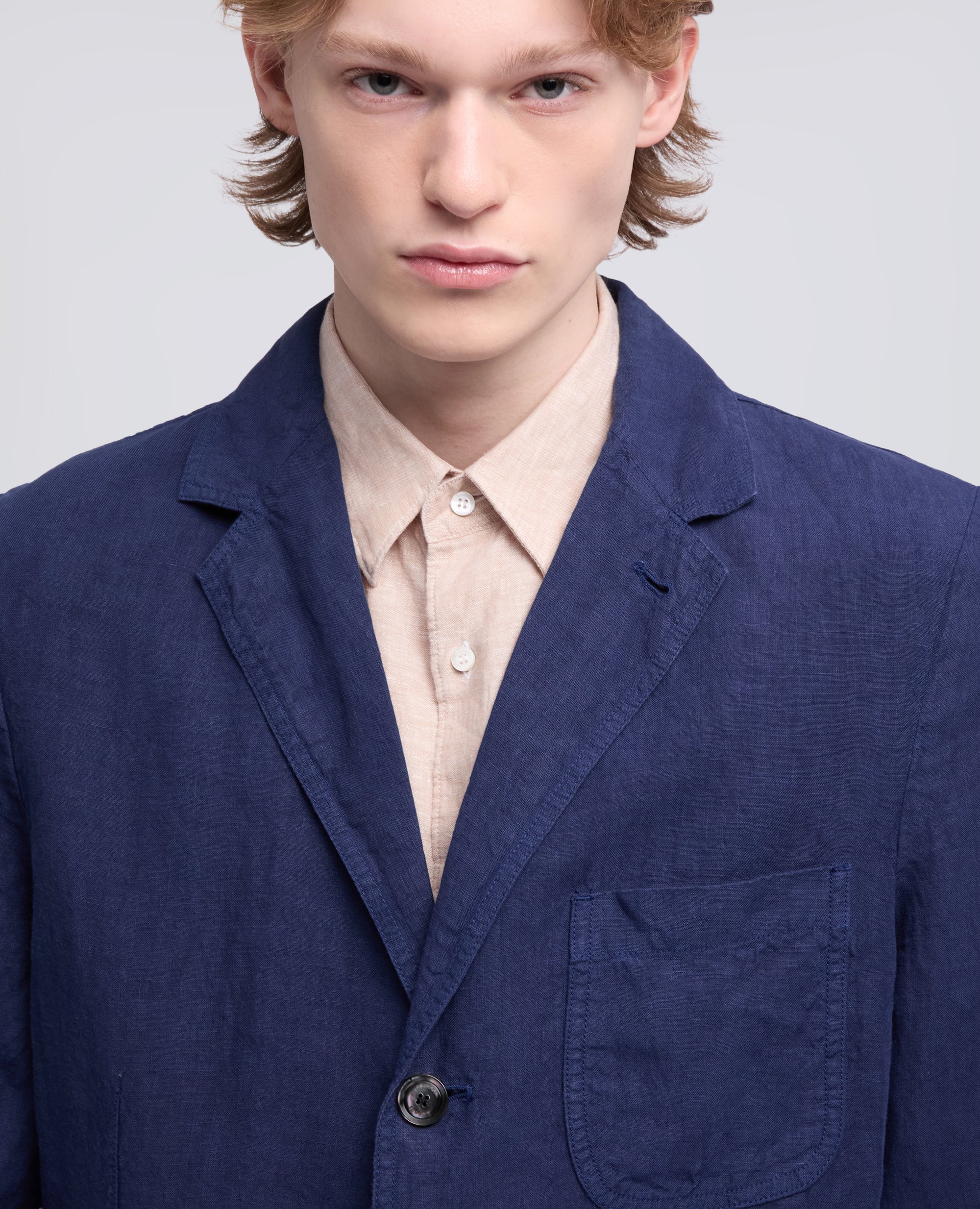 BLAZER SFODERATO IN LINO - BLUETTE - Image 4