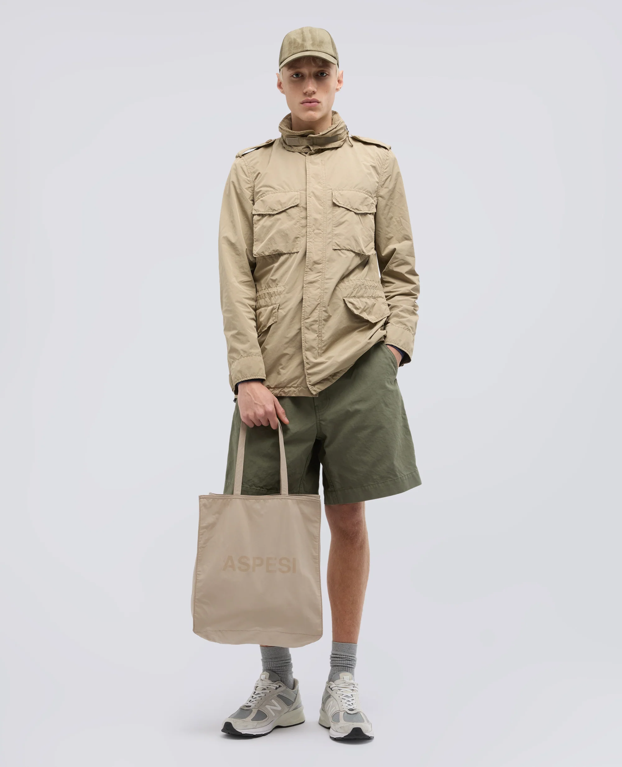 BORSA SHOPPING IN NYLON - GHIACCIO - Image 4