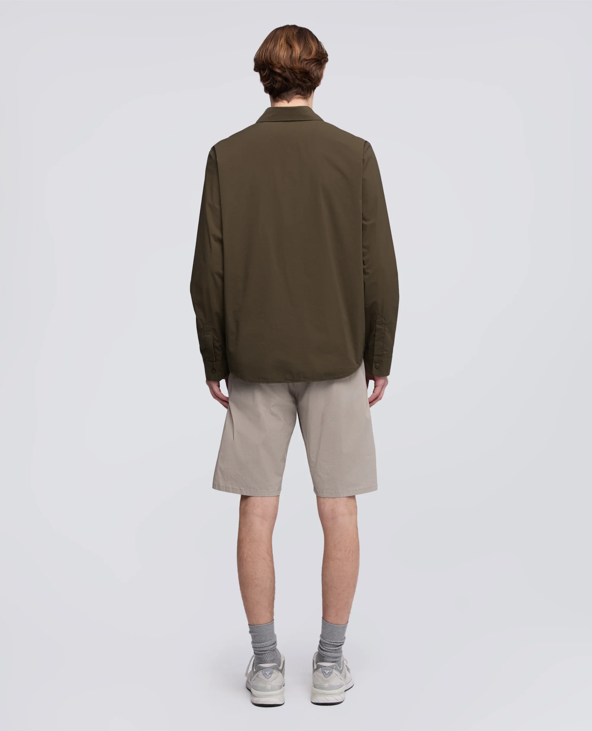 CAMICIA IN POPELINE COTONE-NYLON STRETCH - MILITARE - Image 3