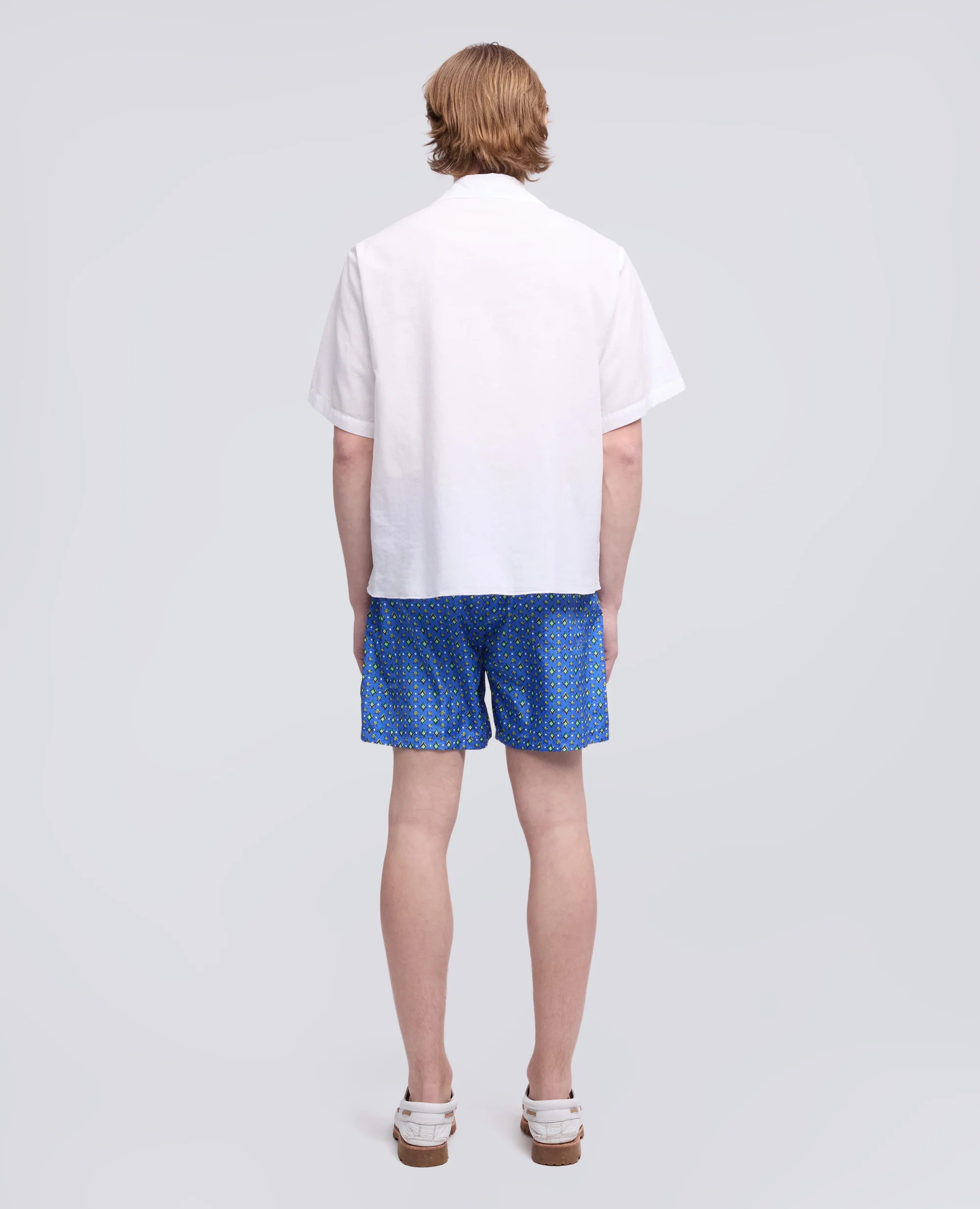 CAMICIA BOWLING IN VOILE DI COTONE - BIANCO - Image 3