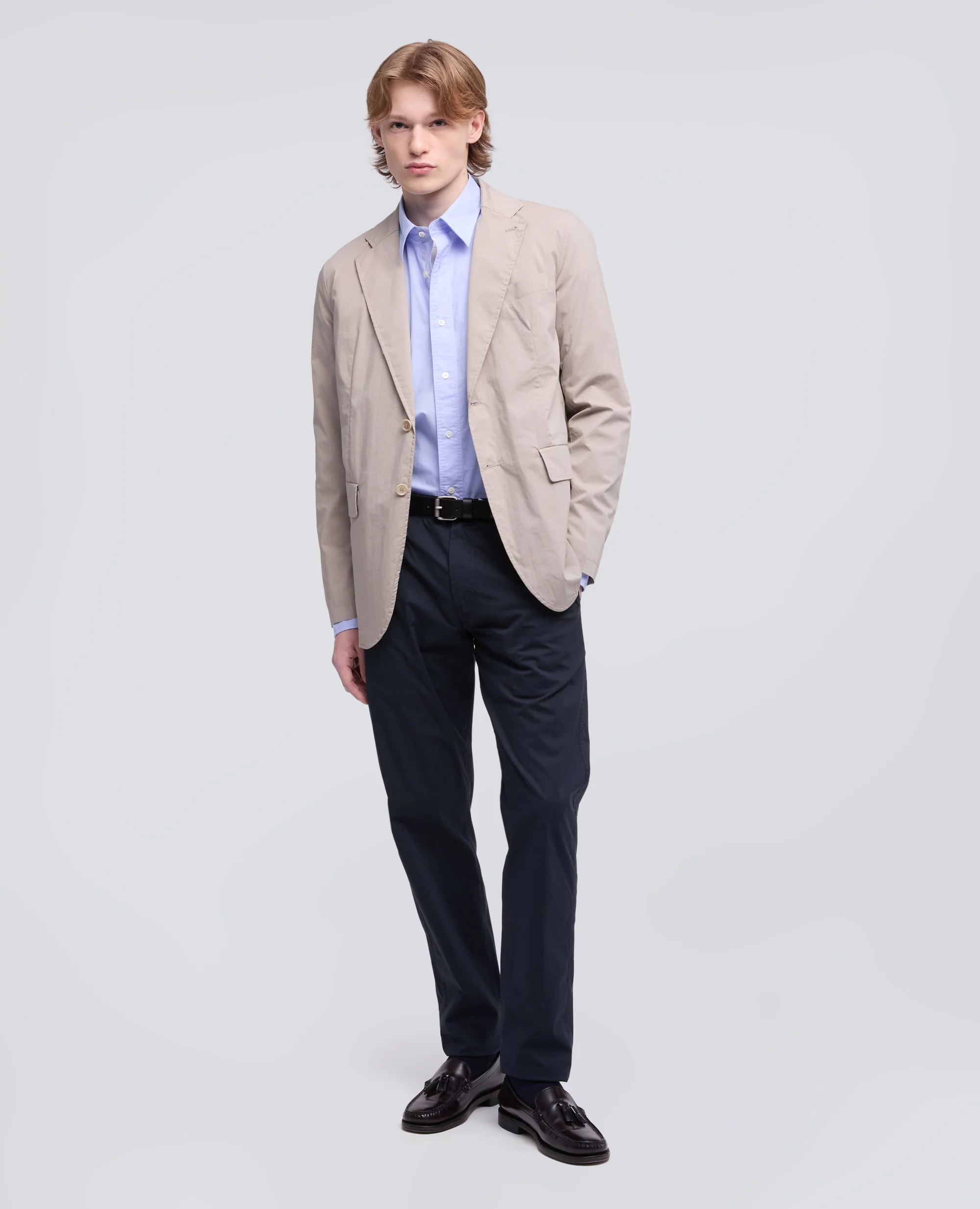 CAMICIA FRED IN POPELINE DI COTONE - AZZURRO - Image 2