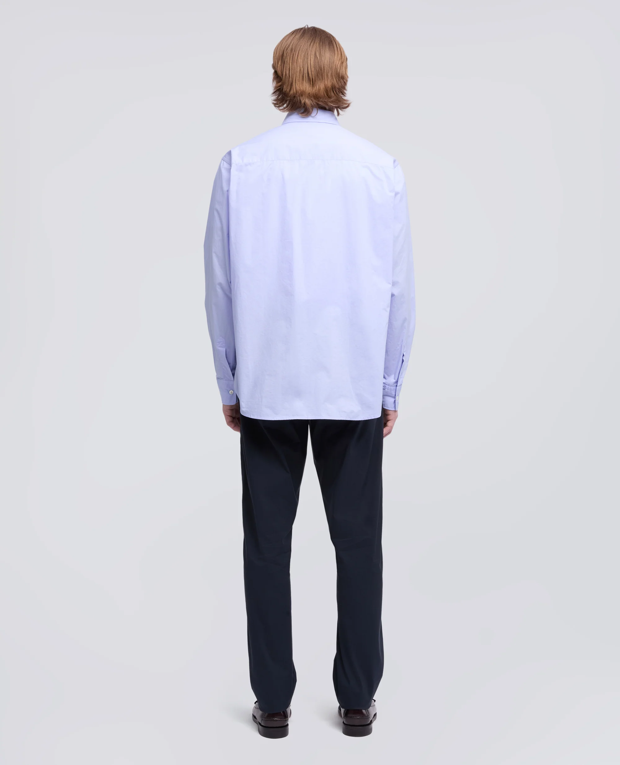 CAMICIA FRED IN POPELINE DI COTONE - AZZURRO - Image 3