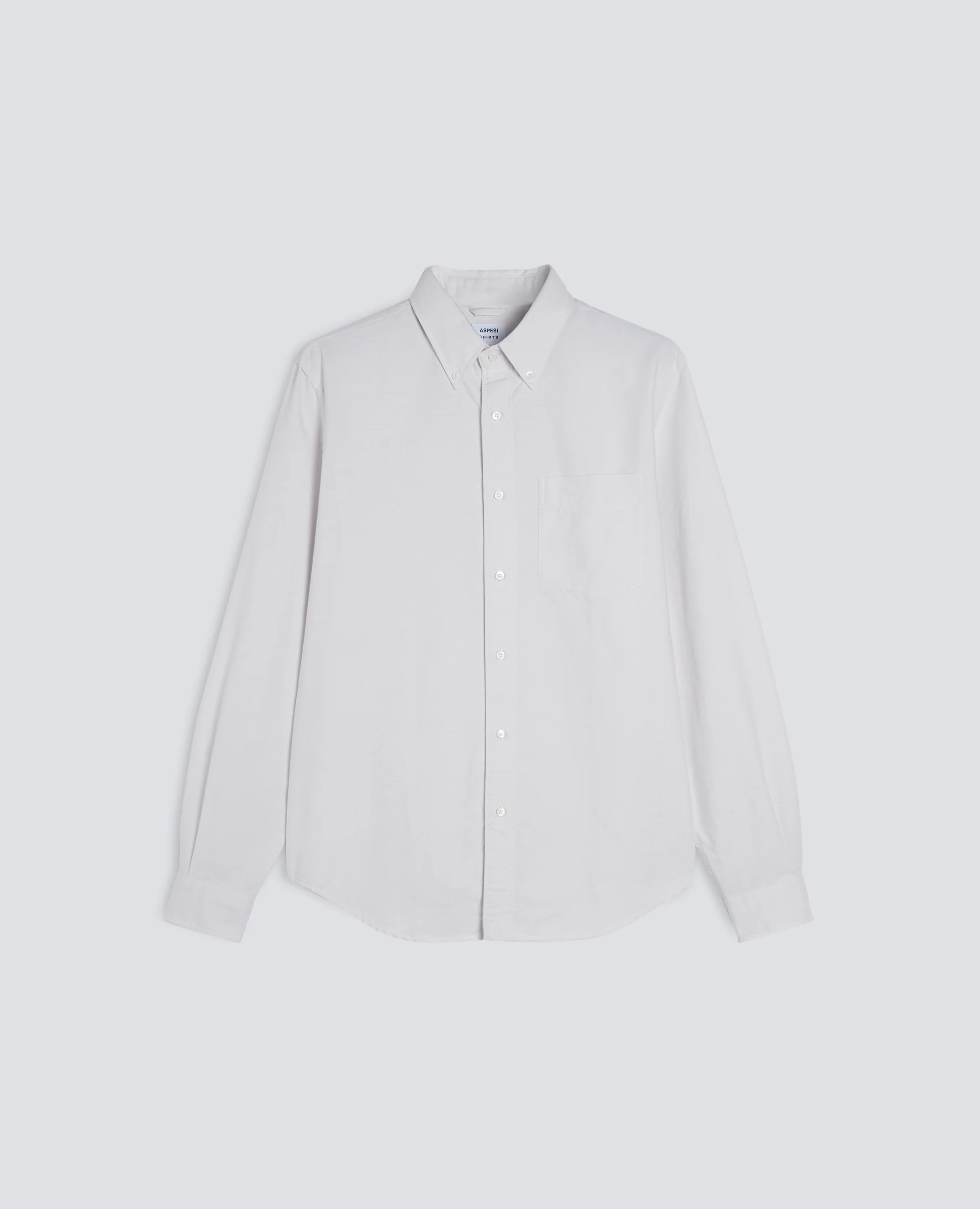 CAMICIA IN COTONE OXFORD CON COLLO BUTTON DOWN - GRIGIO