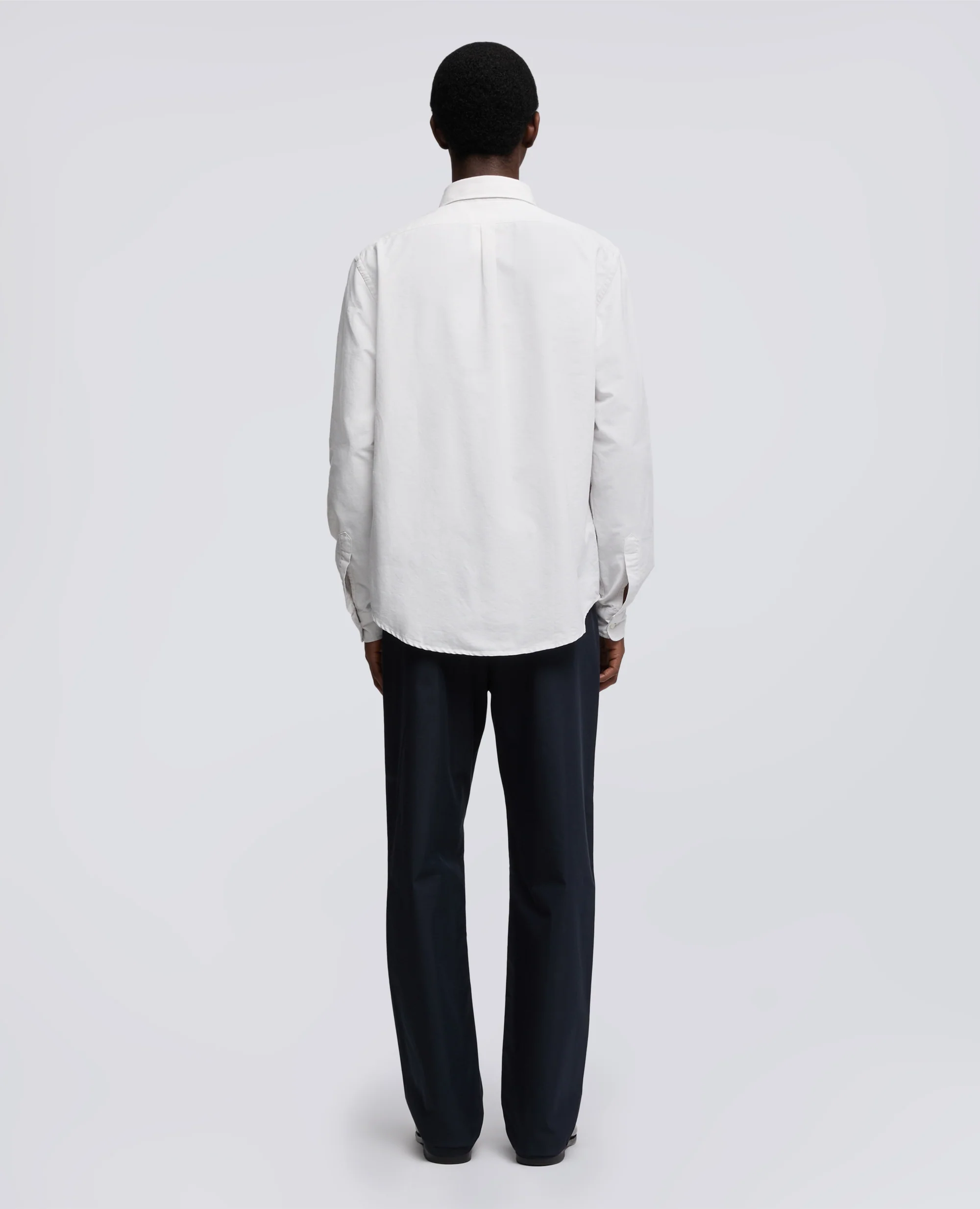 CAMICIA IN COTONE OXFORD CON COLLO BUTTON DOWN - GRIGIO - Image 3