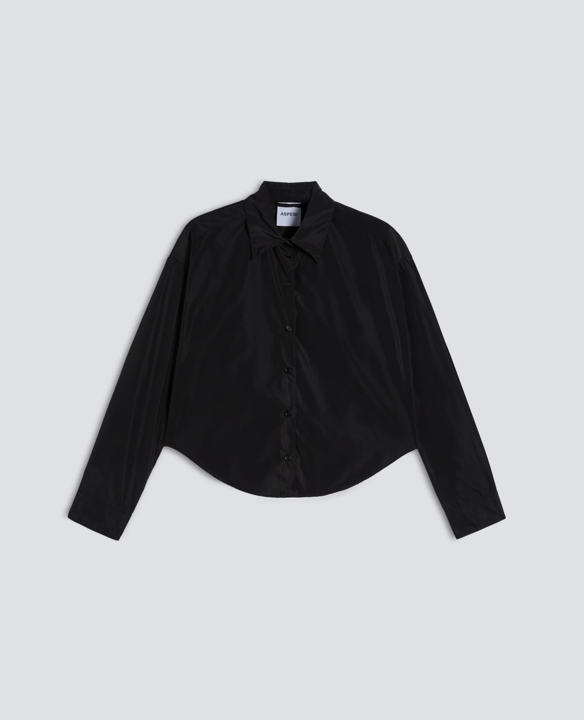 CAMICIA IN POLIESTERE TECNICO - NERO