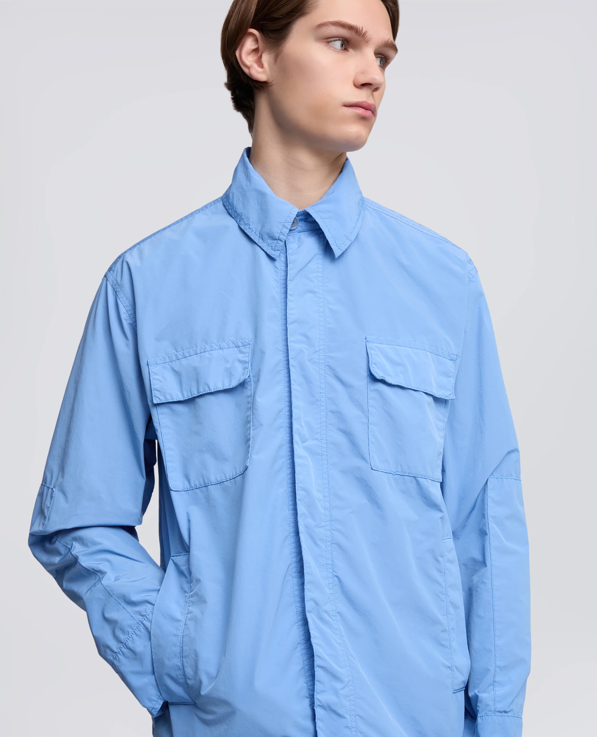 CAMICIA SFODERATA IN POLY-NYLON COMPATTO - FIORDALISO - Image 4