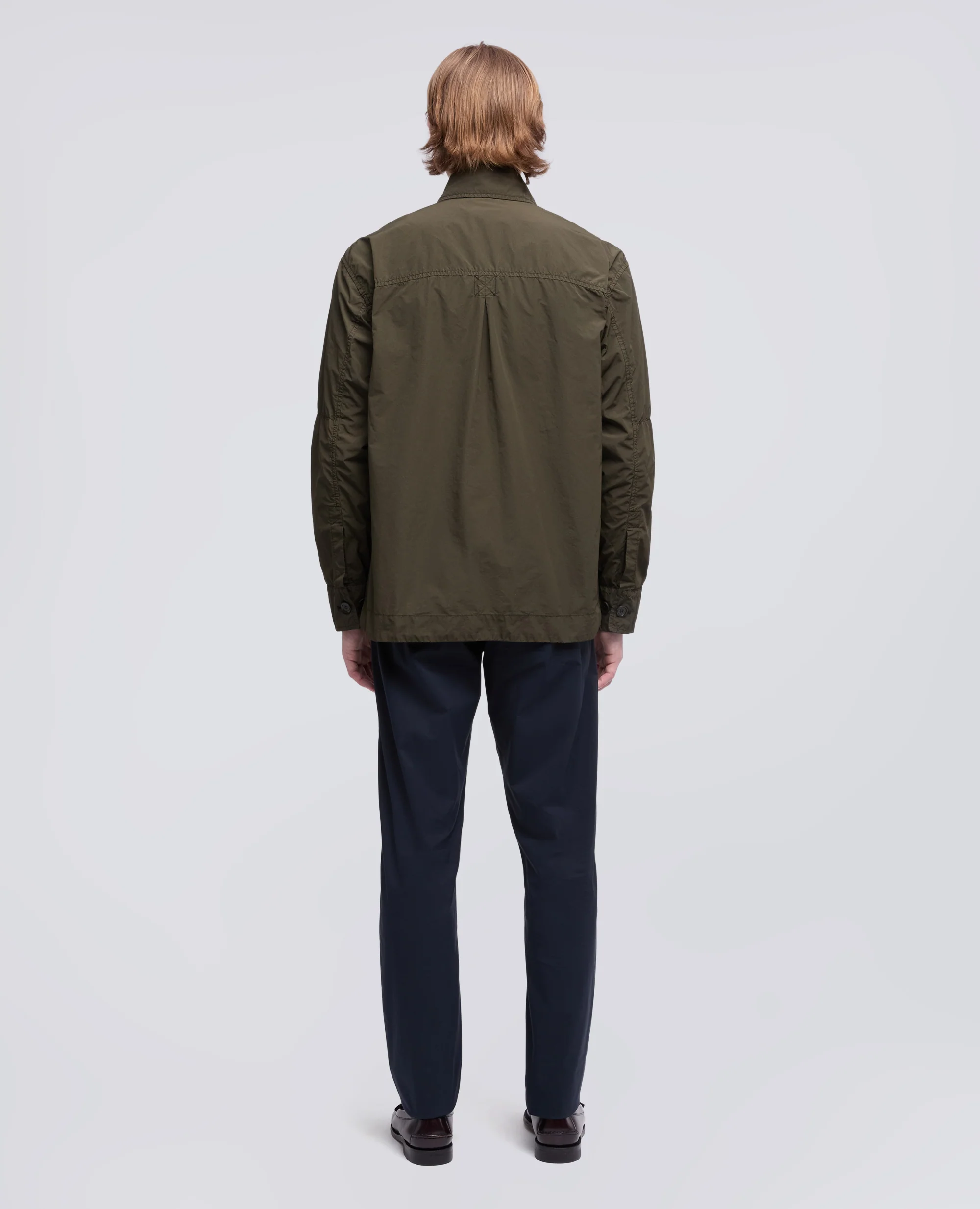 CAMICIA SFODERATA IN POLY-NYLON COMPATTO - MILITARE - Image 3