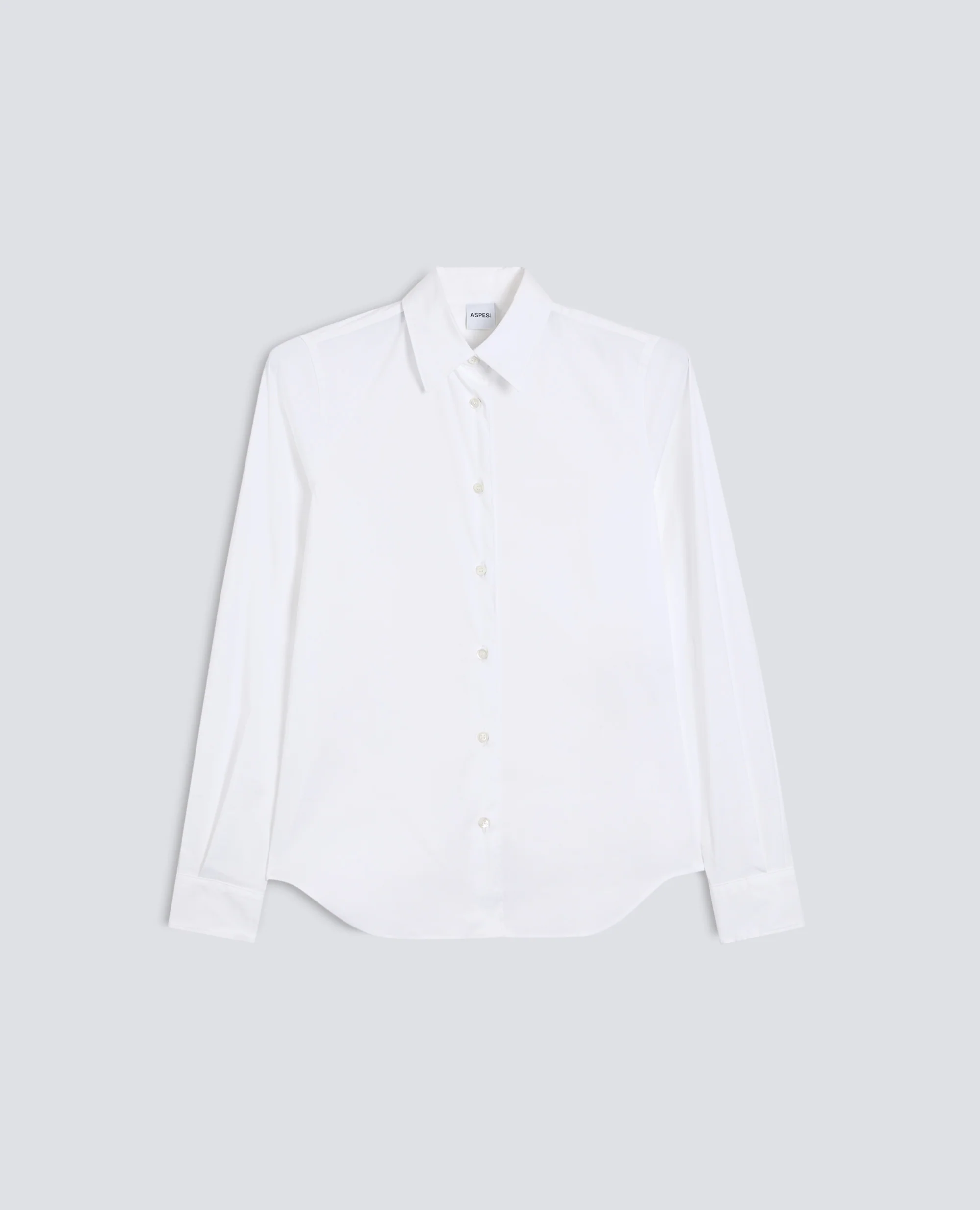 CAMICIA IN POPELINE DI MISTO COTONE STRETCH - BIANCO