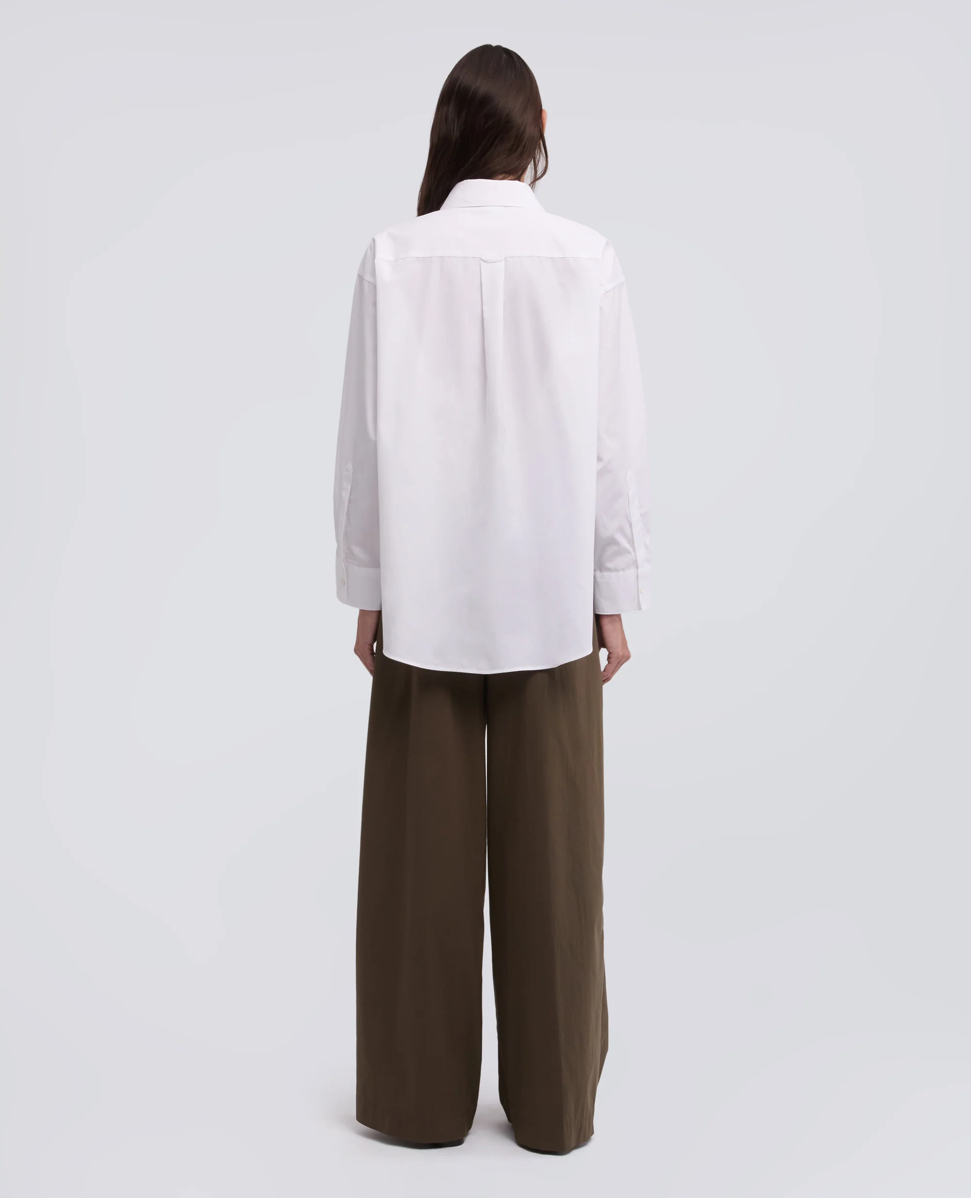 CAMICIA IN POPELINE DI COTONE - BIANCO - Image 3