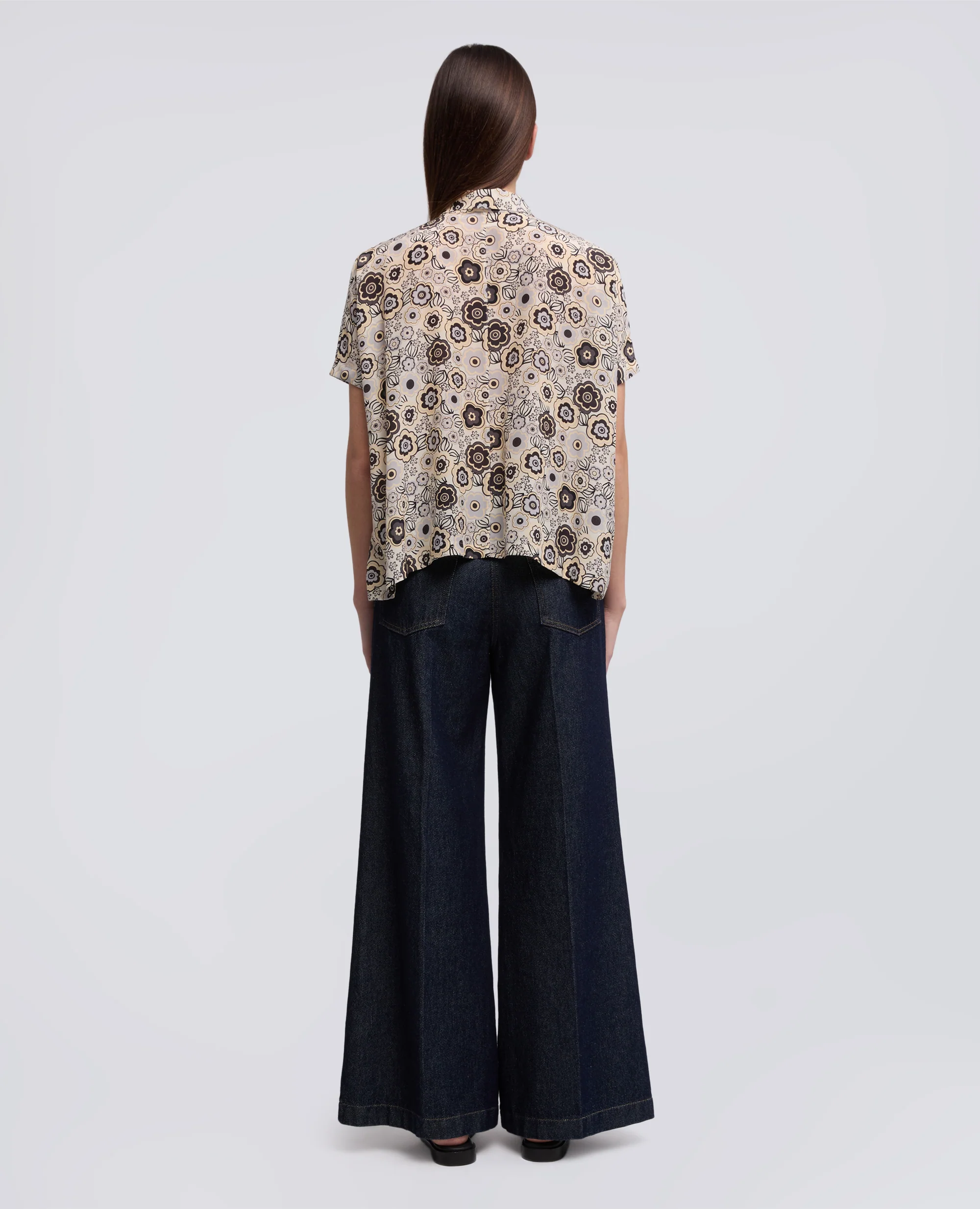 CAMICIA IN CREPE DE CHINE SETA - NATURALE - Image 3