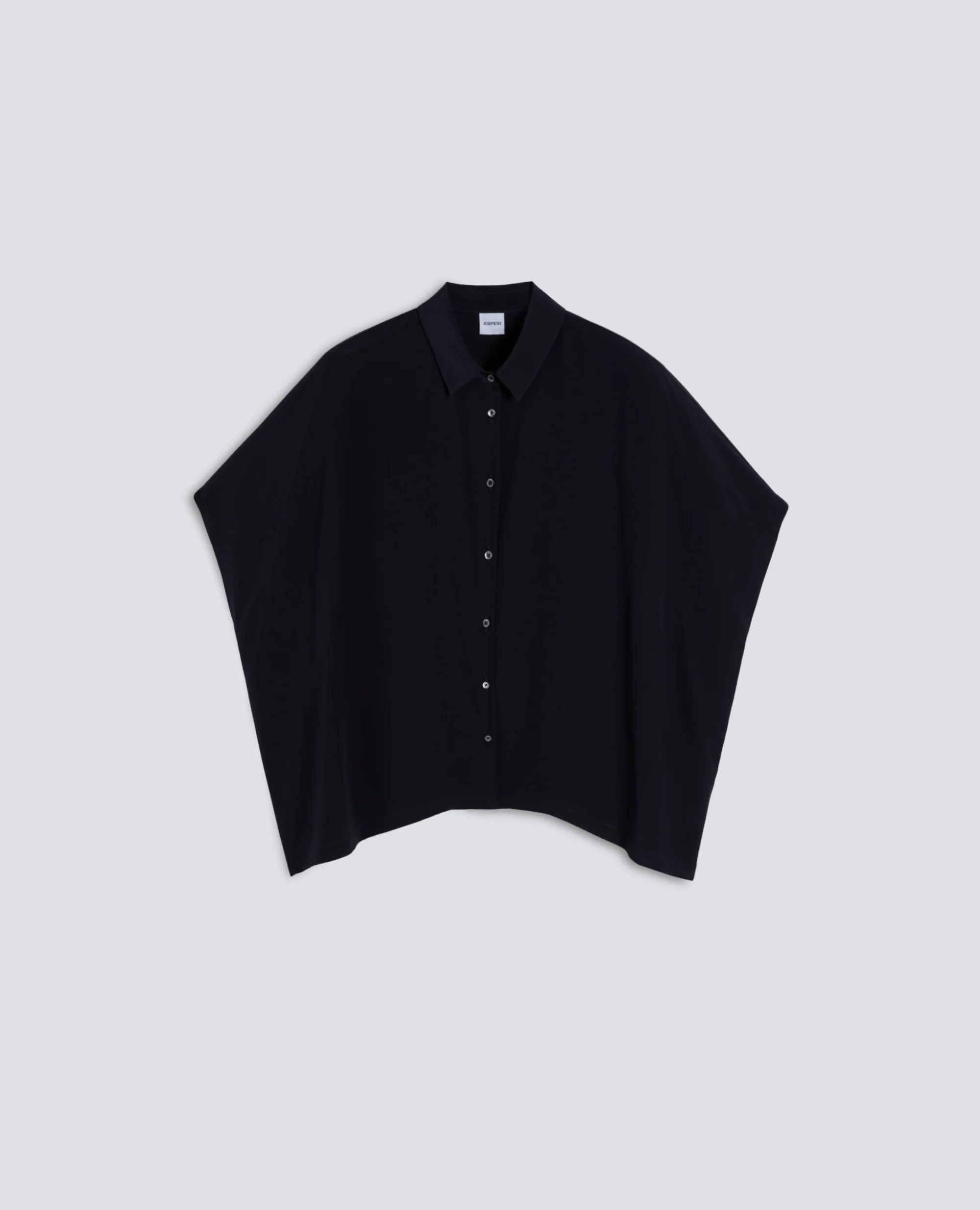 CAMICIA IN CREPE DE CHINE SETA - NAVY