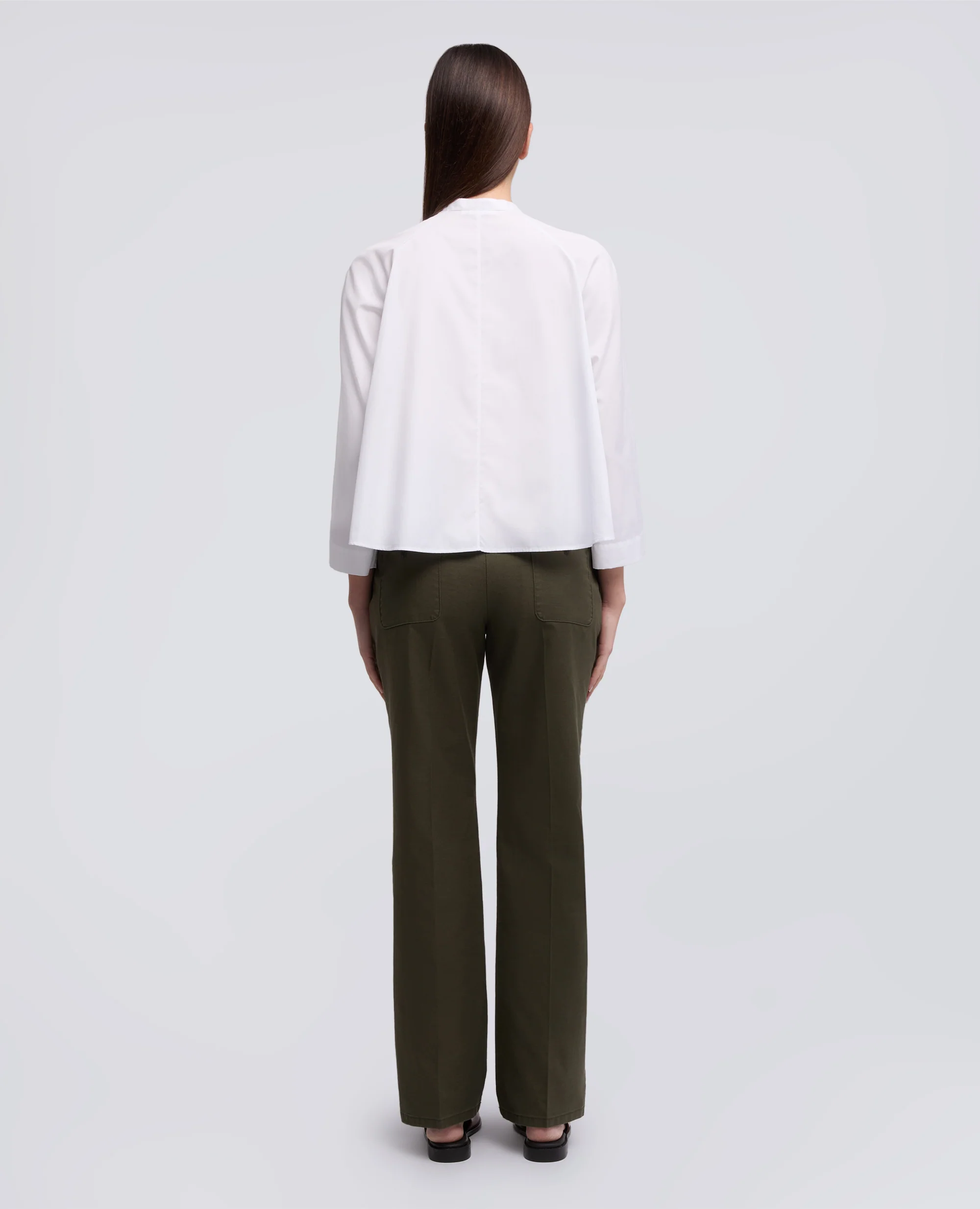 CAMICIA IN POPELINE DI COTONE - BIANCO - Image 3