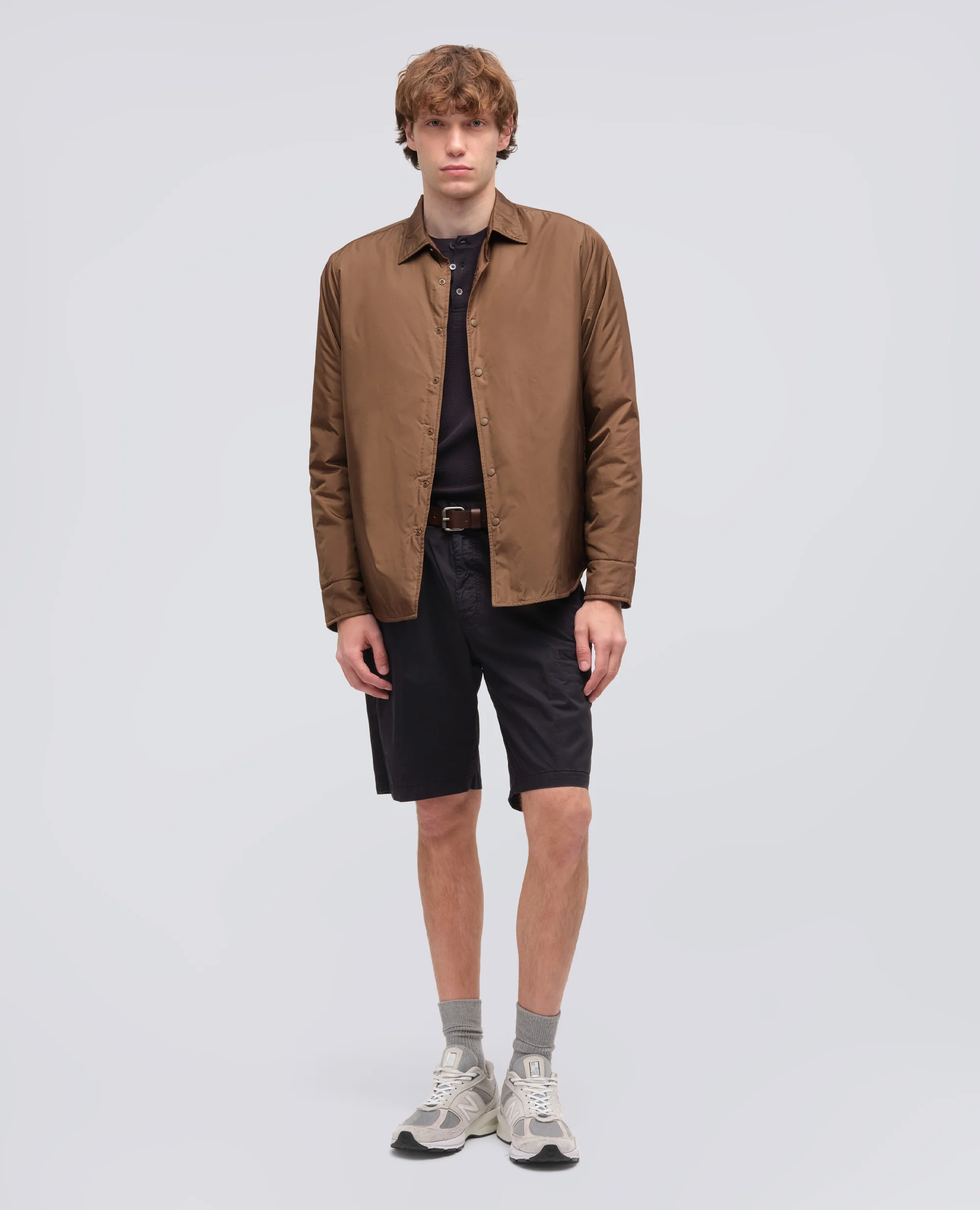 CAMICIA IMBOTTITA IN NYLON LEGGERO - BISCOTTO - Image 2