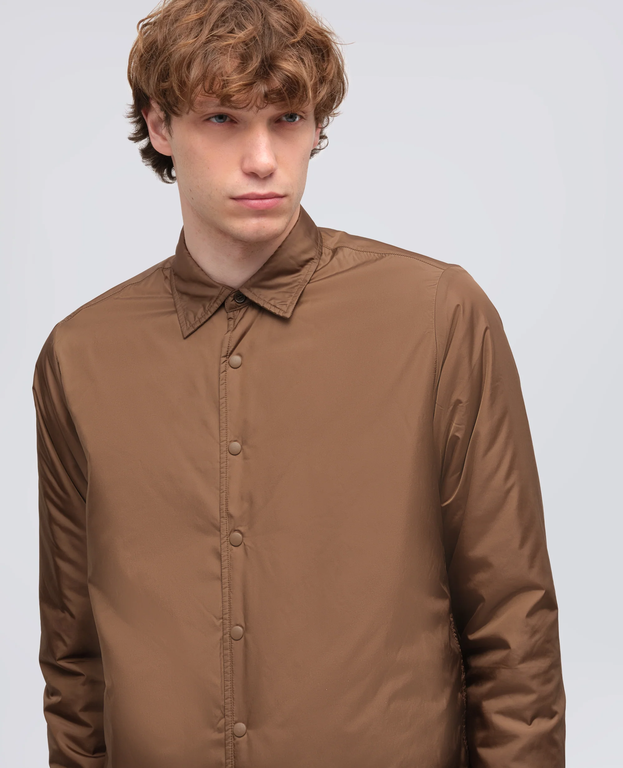 CAMICIA IMBOTTITA IN NYLON LEGGERO - BISCOTTO - Image 4
