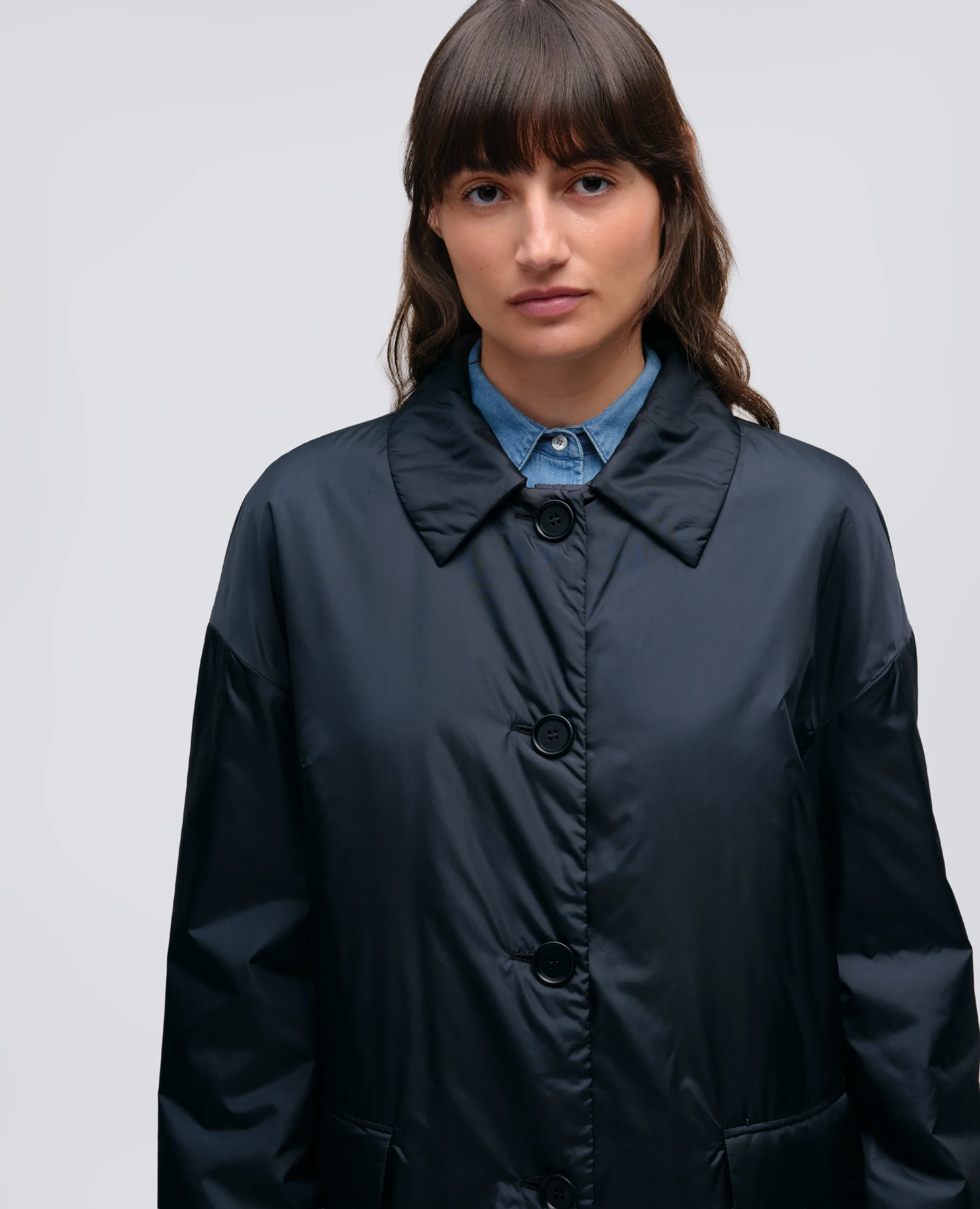 CAPPOTTO TEENA IN NYLON - NAVY - Image 4