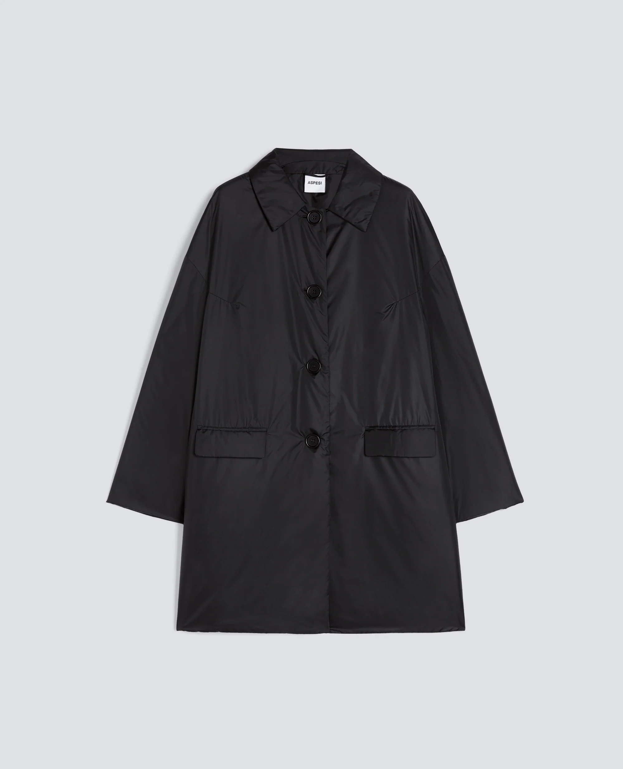 CAPPOTTO TEENA IN NYLON - NERO