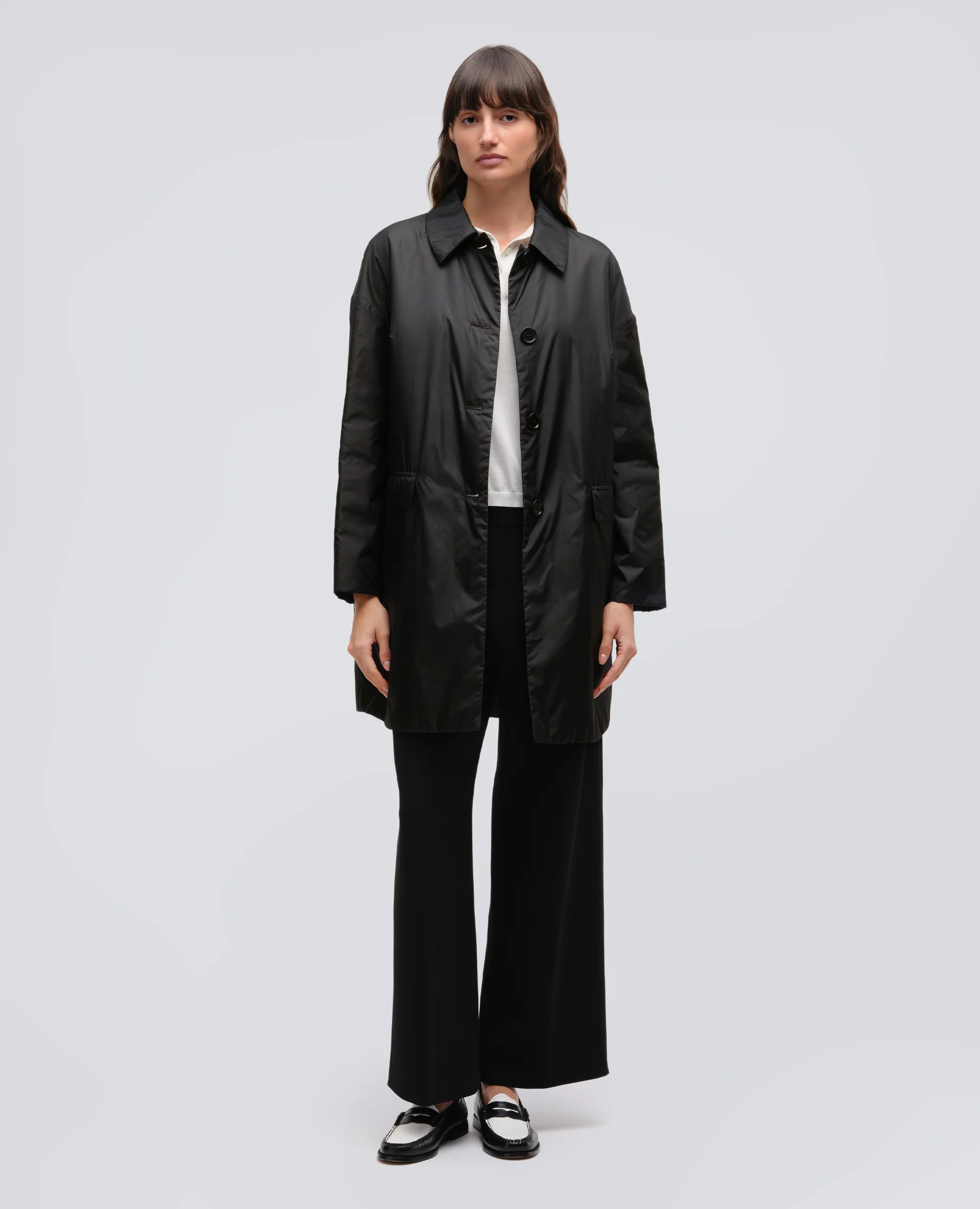 CAPPOTTO TEENA IN NYLON - NERO - Image 2