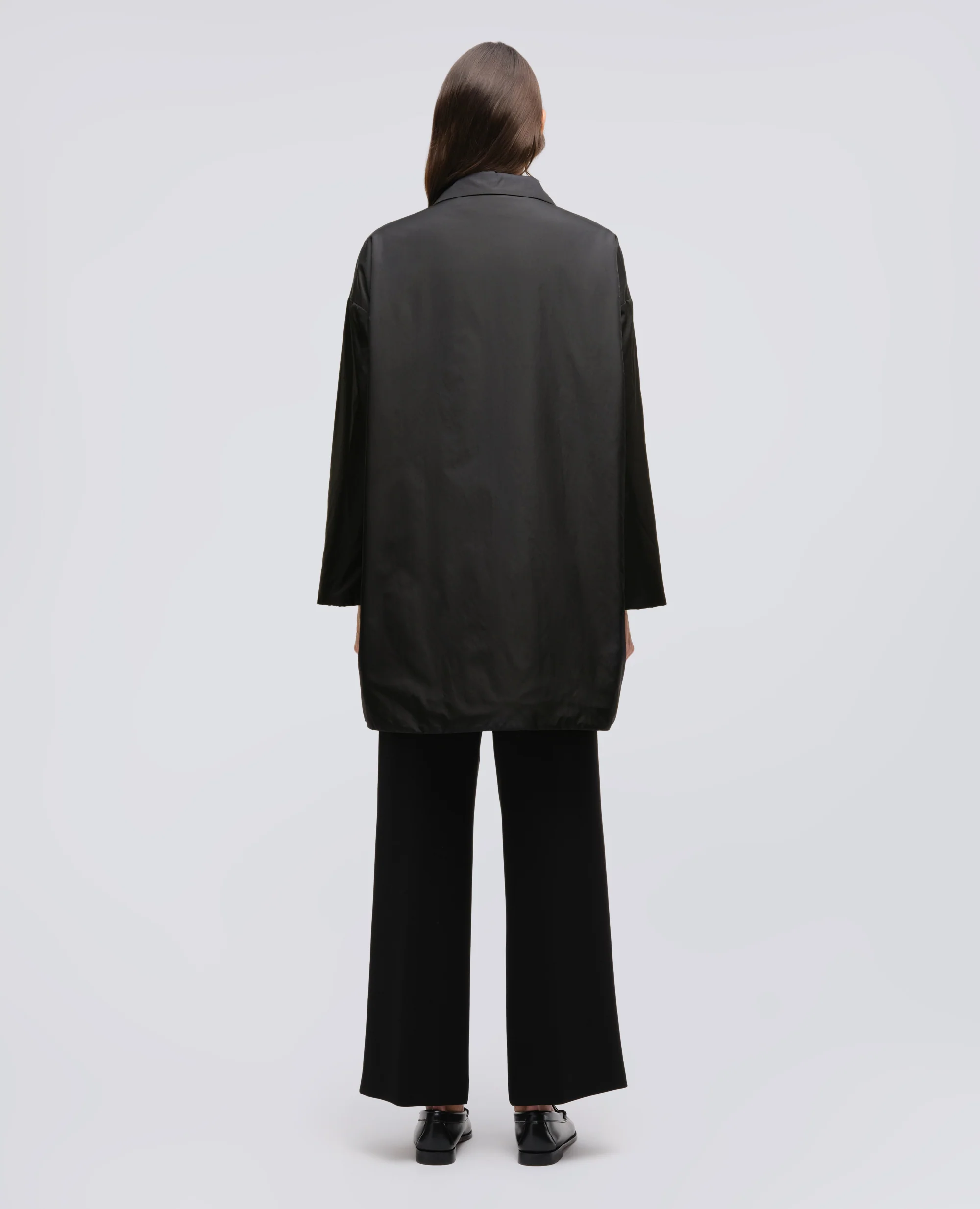 CAPPOTTO TEENA IN NYLON - NERO - Image 3