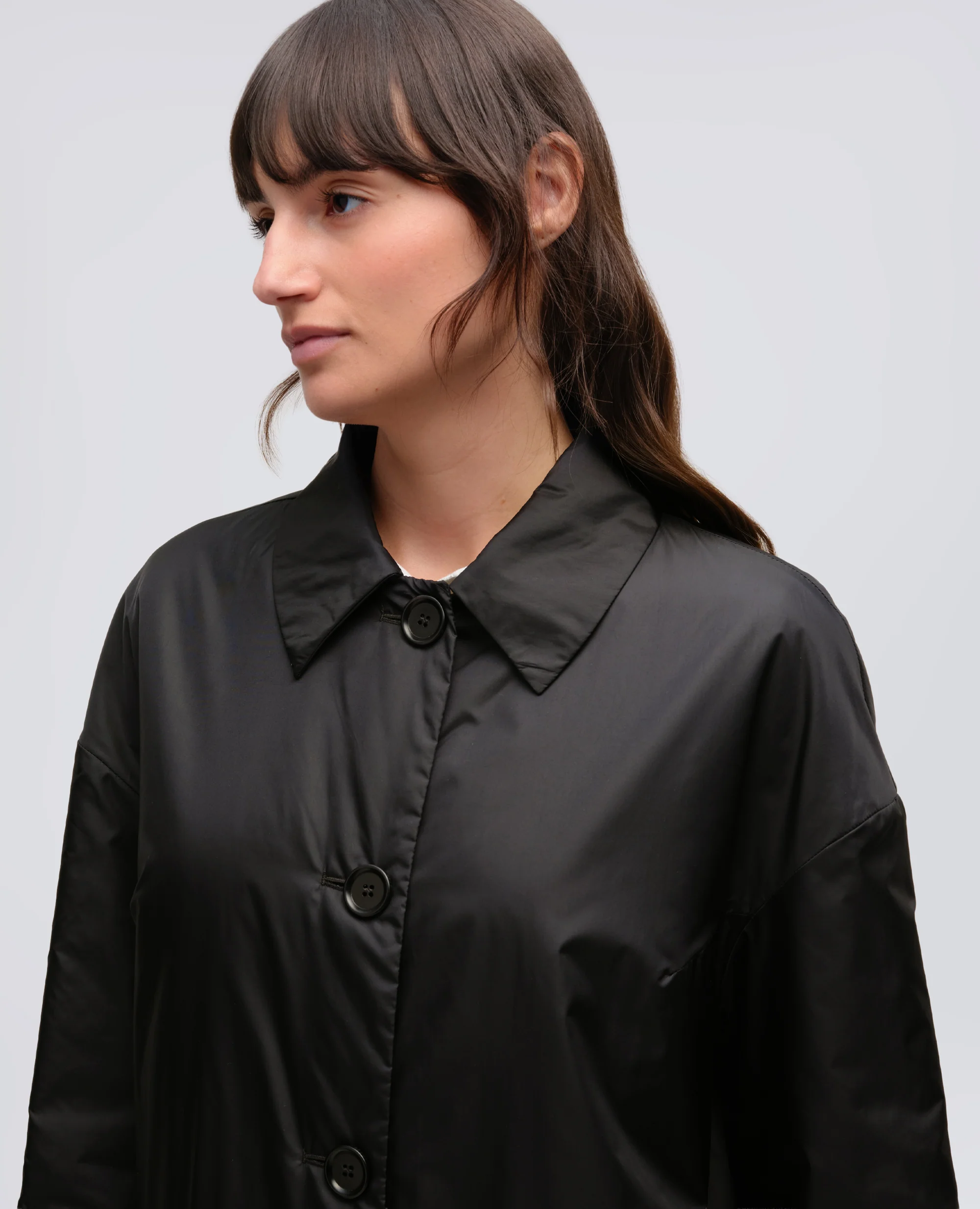 CAPPOTTO TEENA IN NYLON - NERO - Image 4