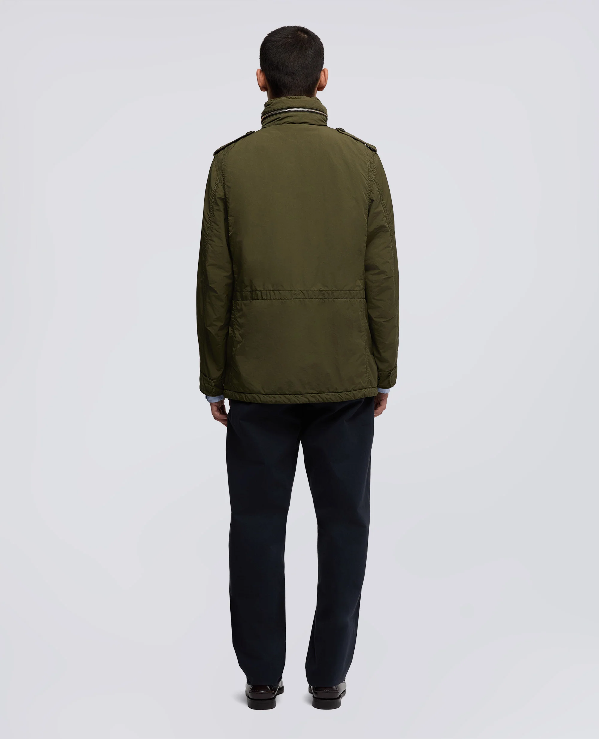 FIELD JACKET NEW CAMP IN NYLON TINTO CAPO - MILITARE - Image 3