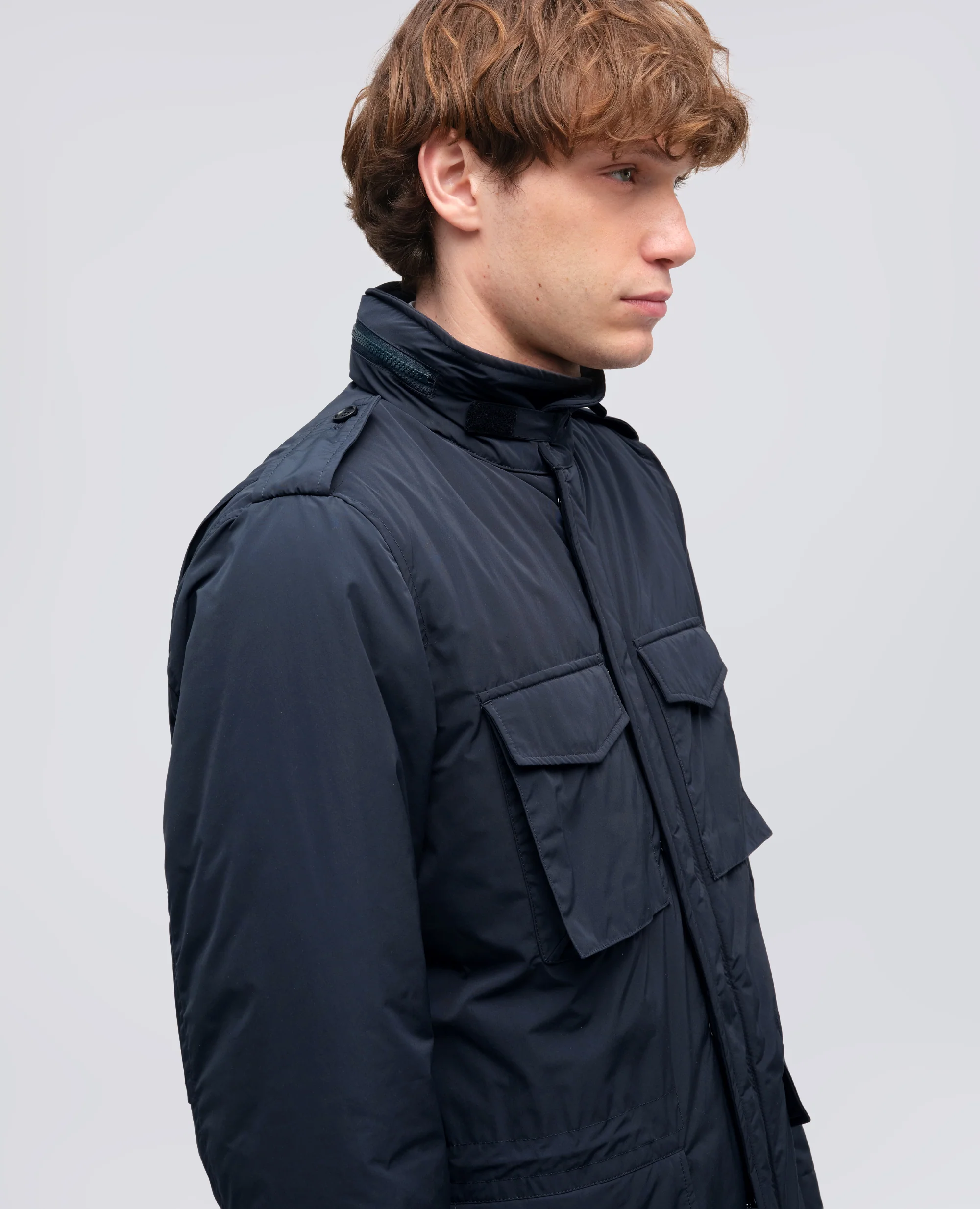 FIELD JACKET MINI FIELD VENTO IN NYLON - NAVY - Image 4