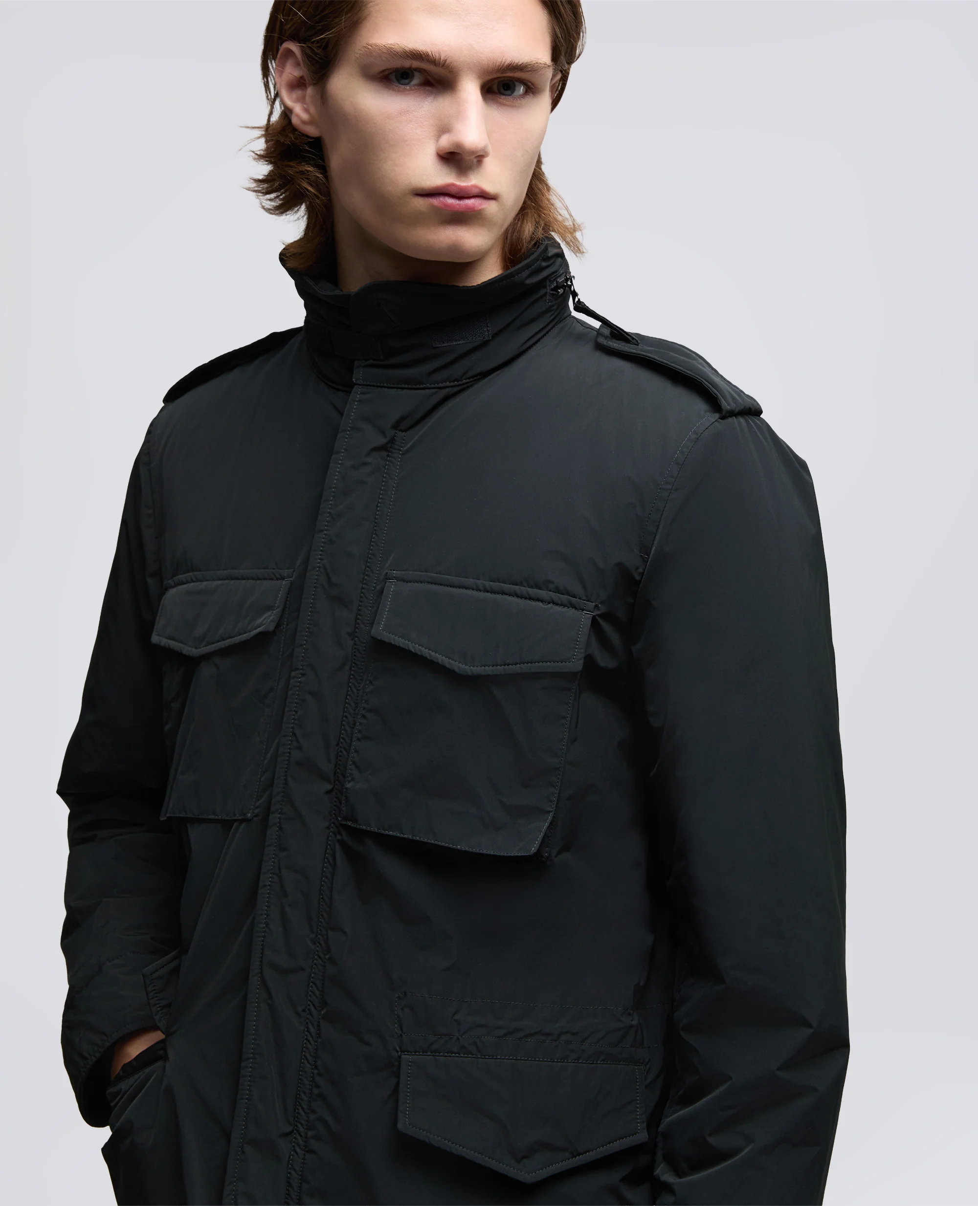 FIELD JACKET MINI FIELD VENTO IN NYLON - NERO - Image 4