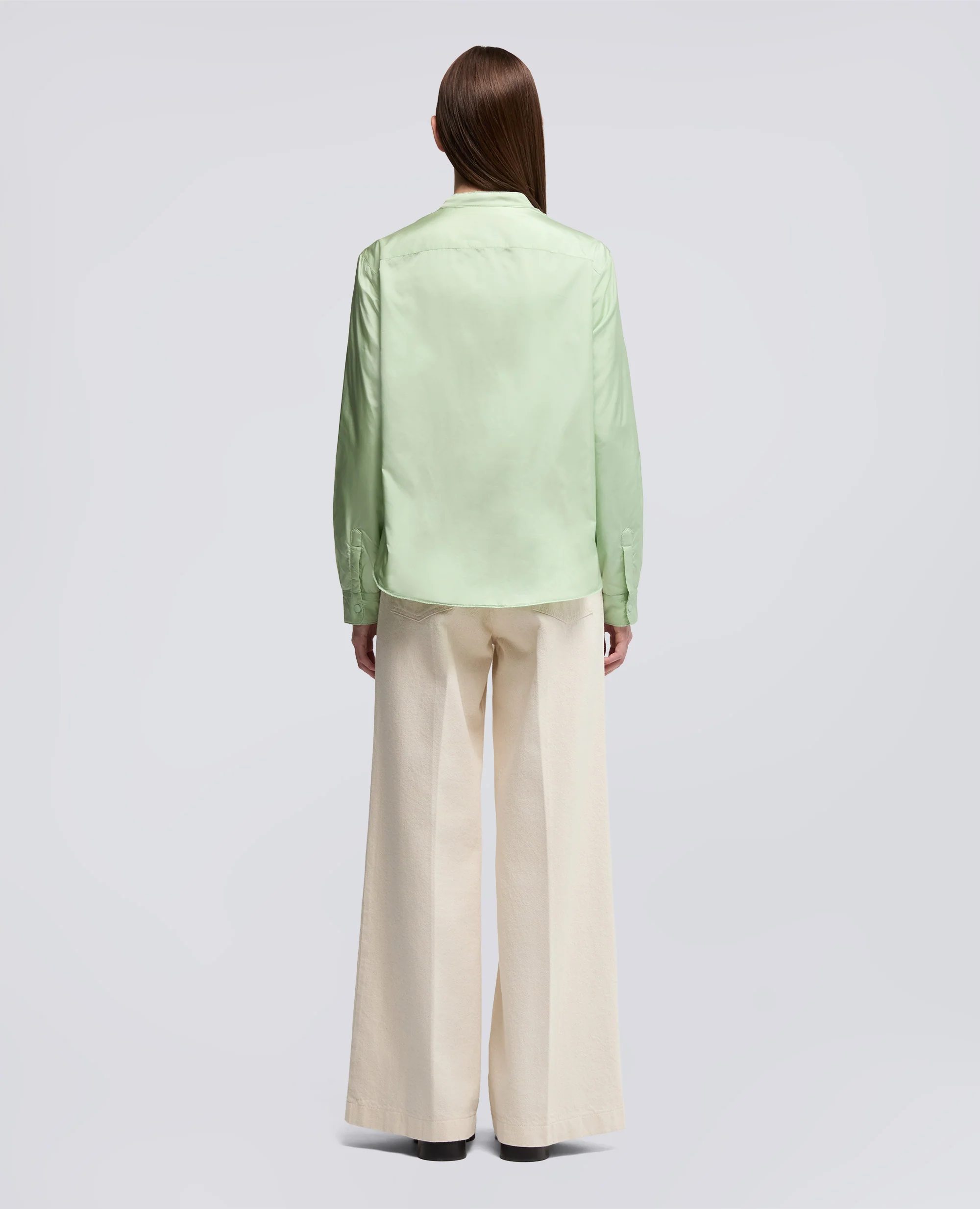 GIACCA CAMICIA IN TAFFETÀ TECNICO - LATTE MENTA - Image 3