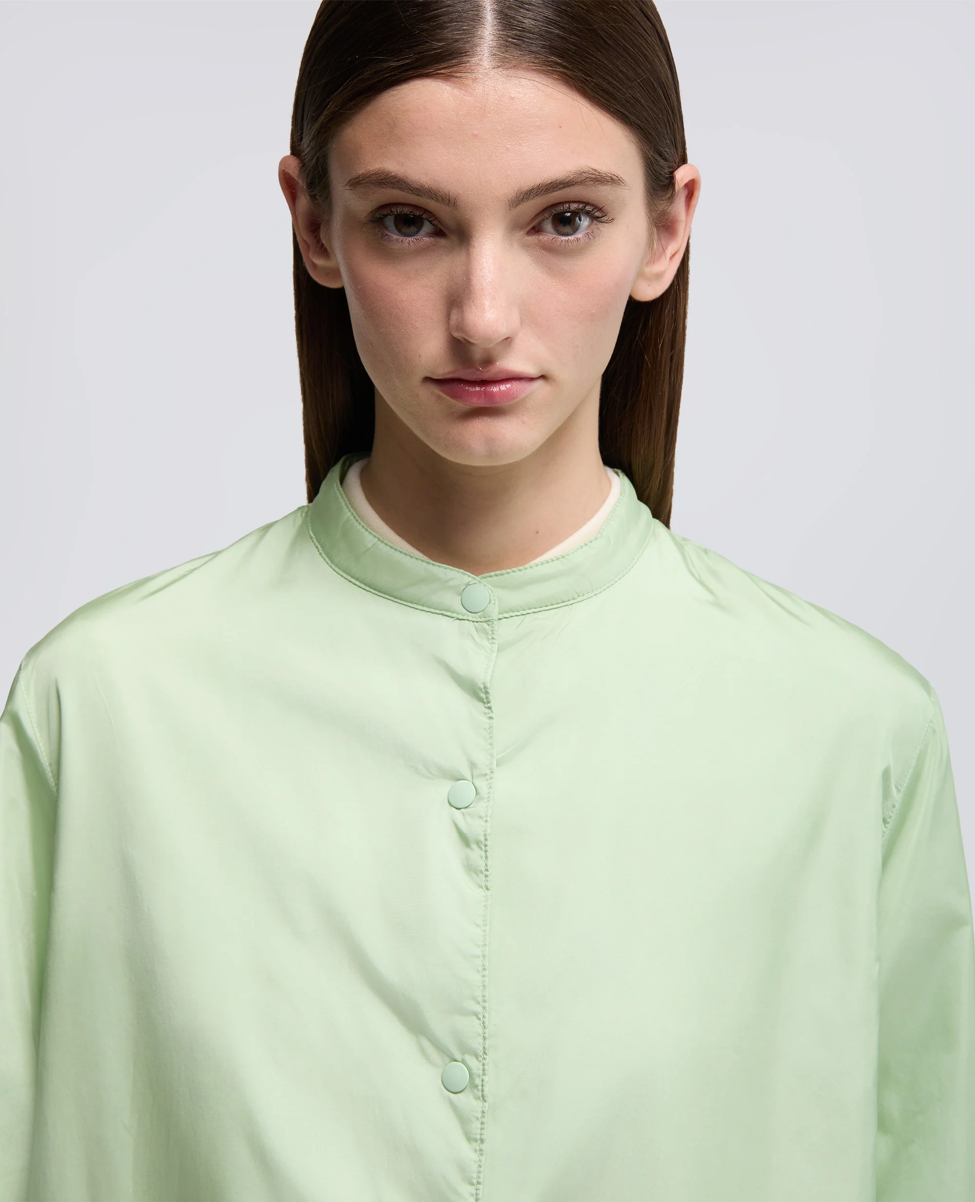GIACCA CAMICIA IN TAFFETÀ TECNICO - LATTE MENTA - Image 4