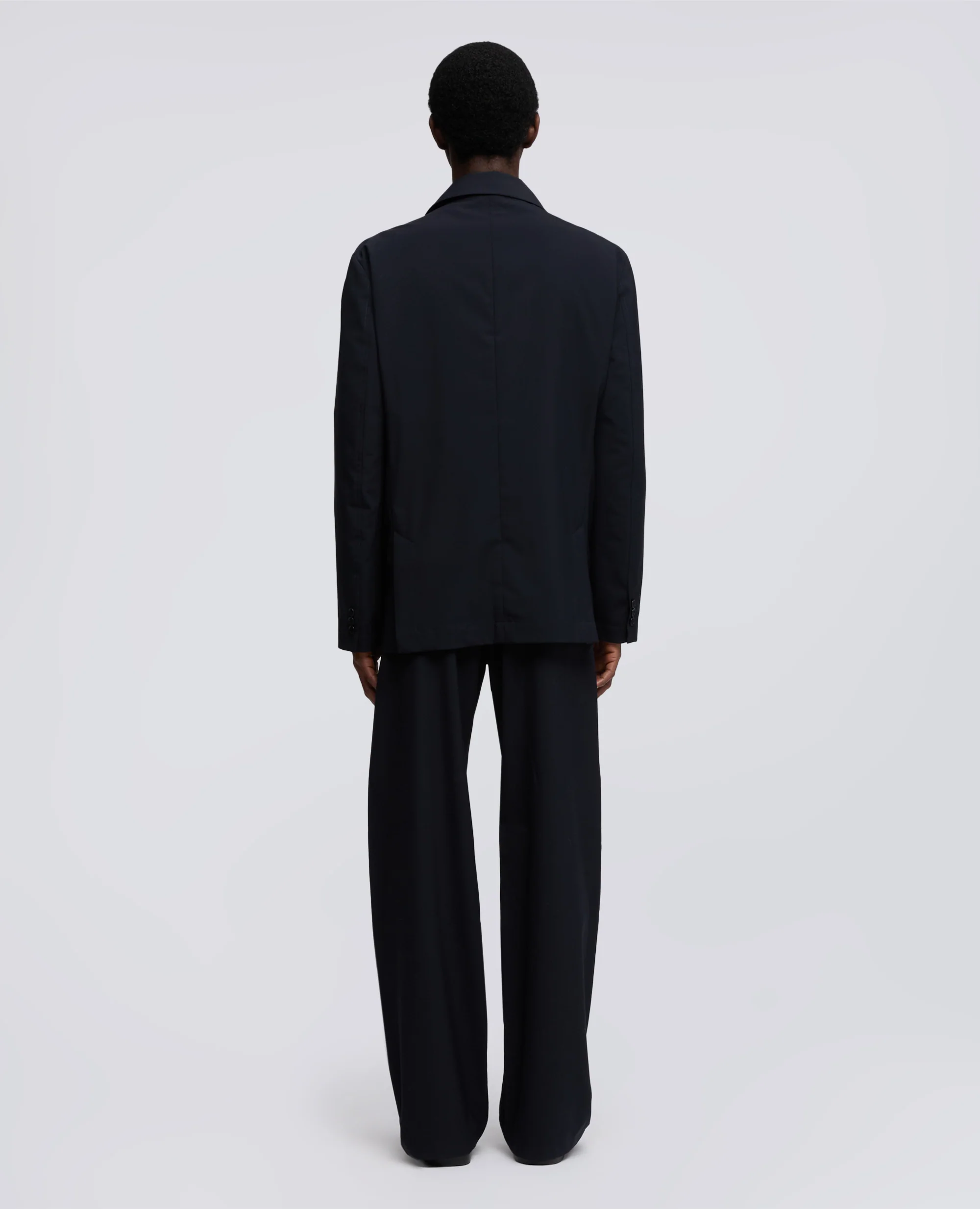 BLAZER IN LANA-POLIESTERE COMFORT - BLU/BLACK - Image 3