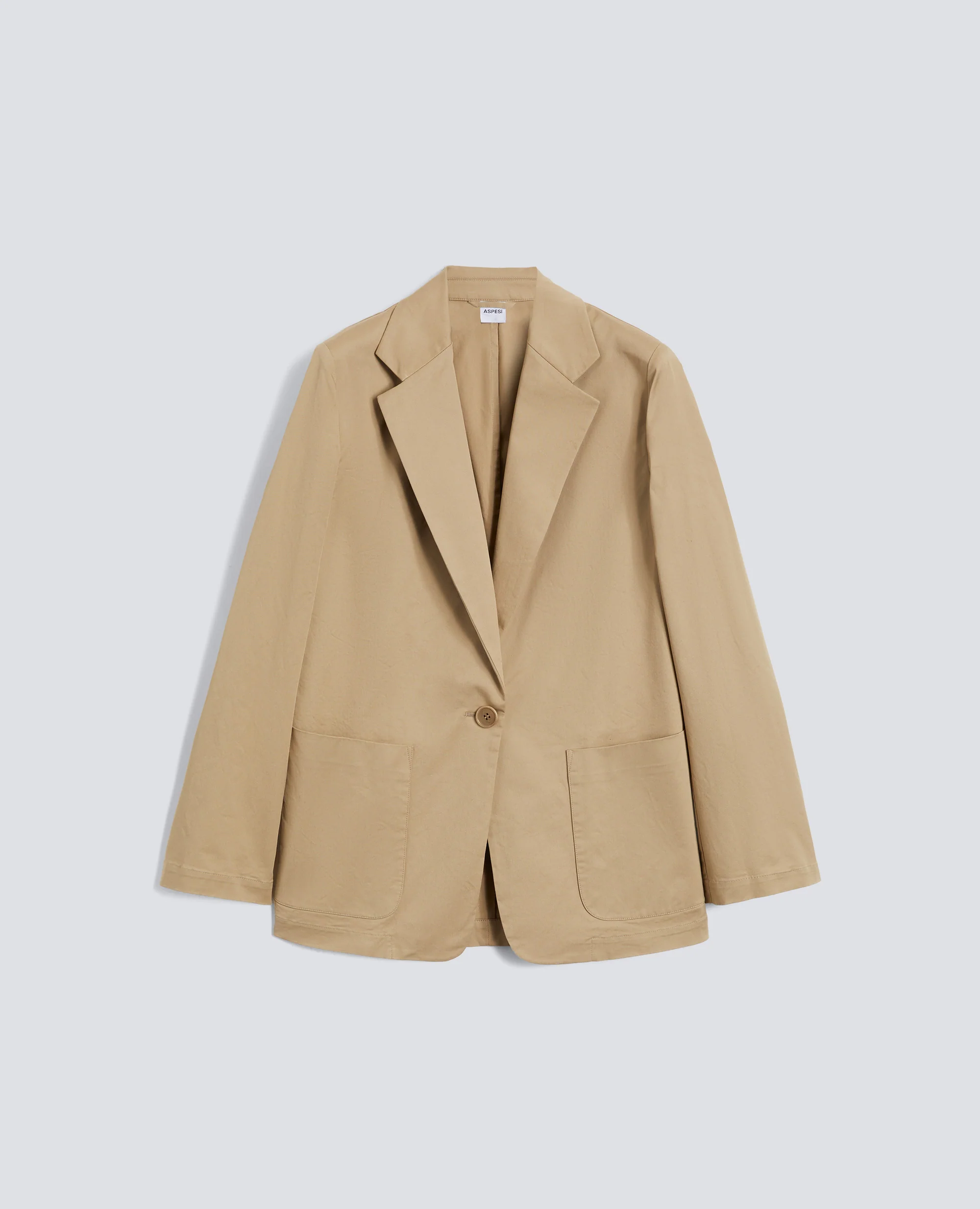 GIACCA MONOPETTO DECOSTRUITA IN TWILL DI COTONE STRETCH - COLONIALE