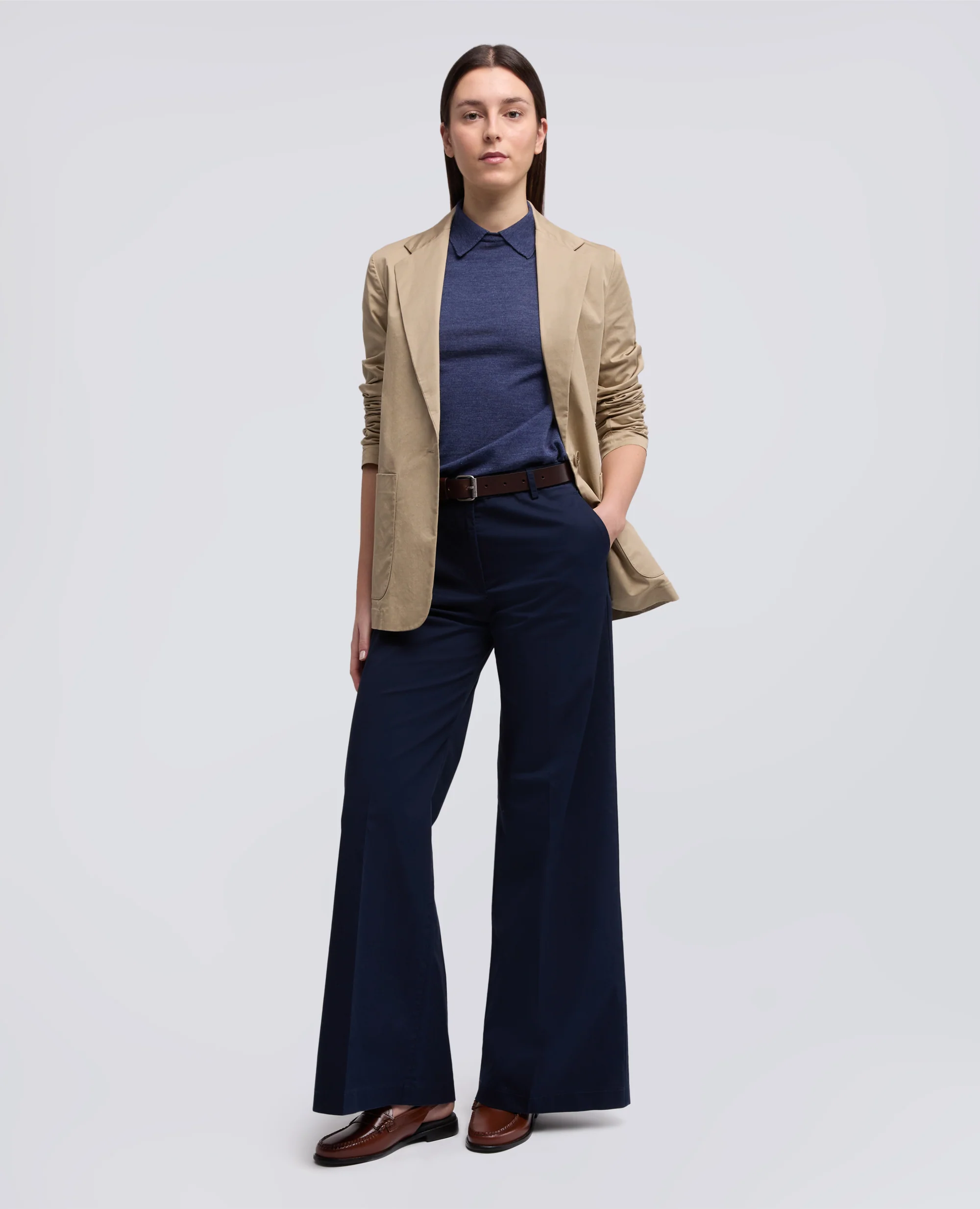 GIACCA MONOPETTO DECOSTRUITA IN TWILL DI COTONE STRETCH - COLONIALE - Image 2