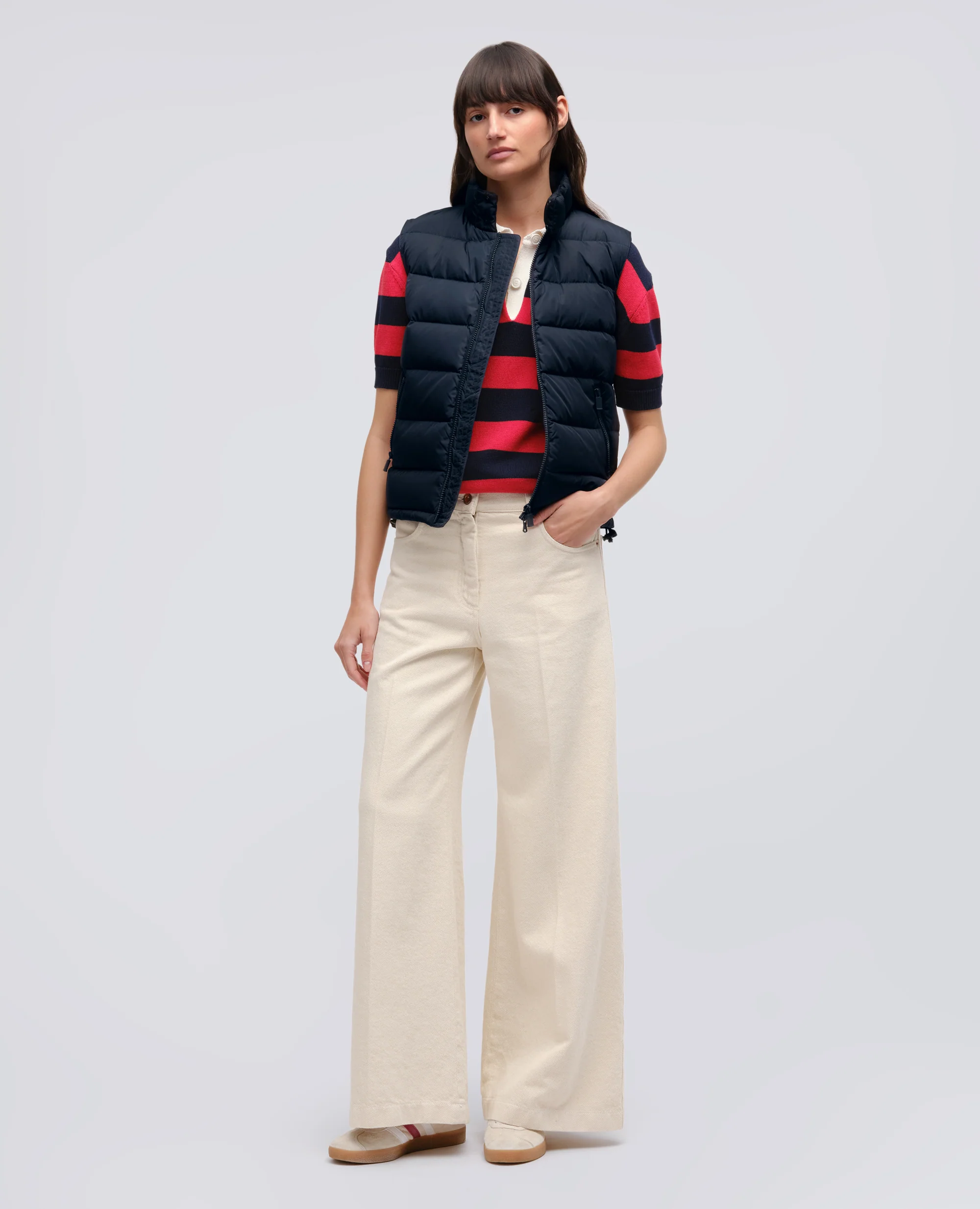 GILET NEW MINNIE IN NYLON RICICLATO - NAVY - Image 2