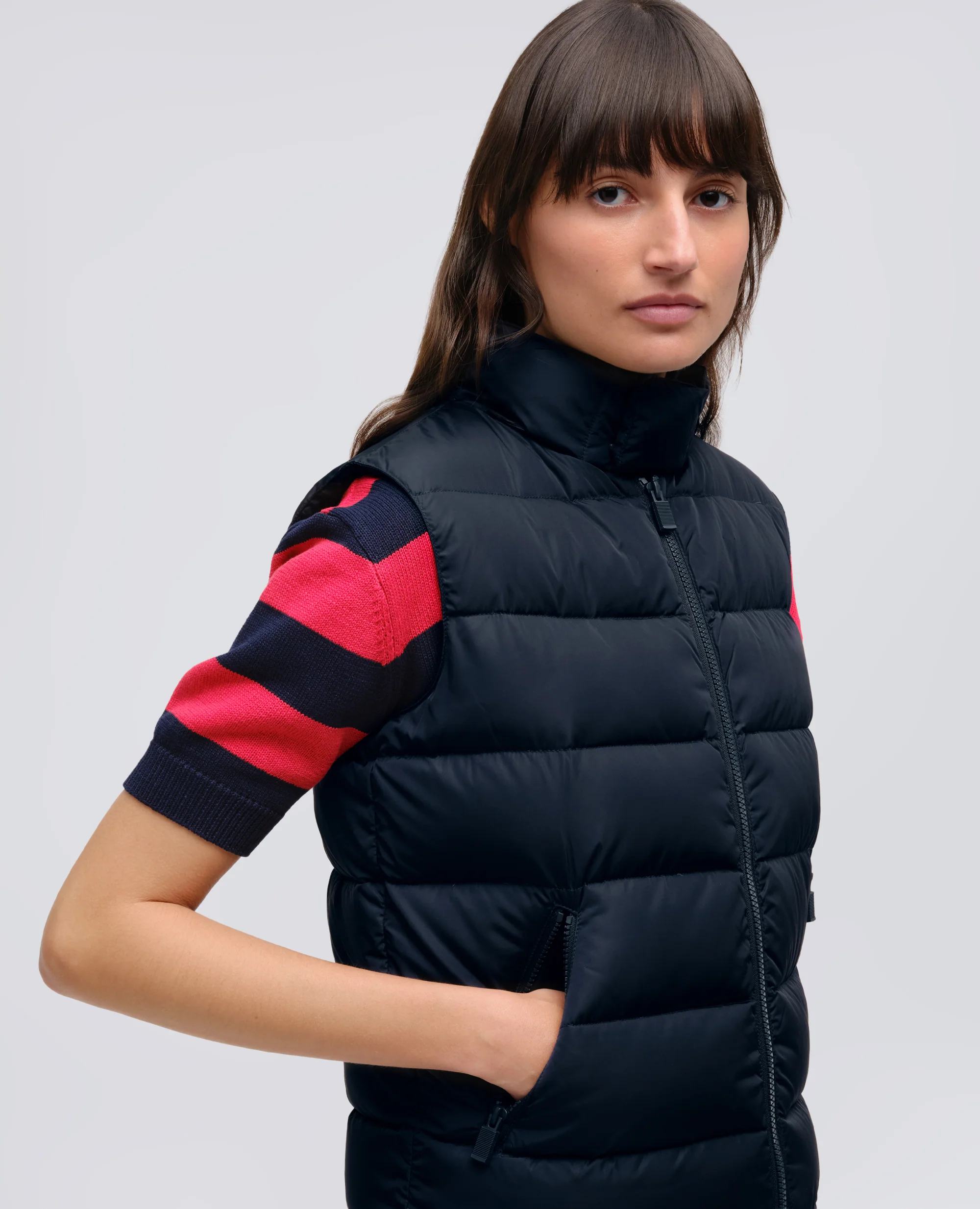 GILET NEW MINNIE IN NYLON RICICLATO - NAVY - Image 4