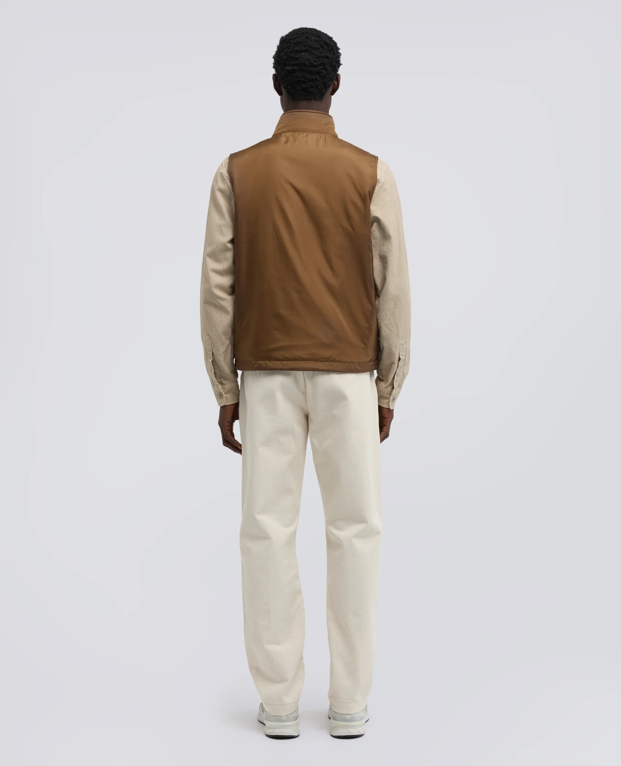 GILET VERNES IN NYLON - BISCOTTO - Image 3