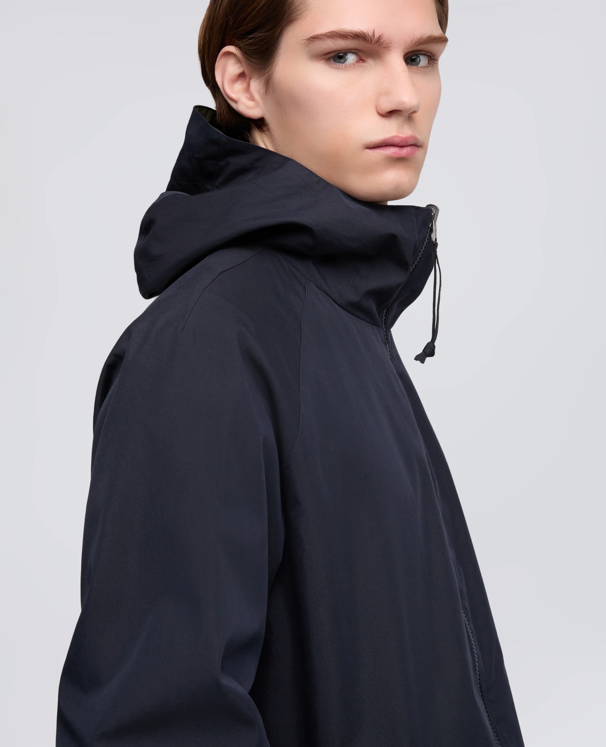 GIUBBOTTO REVERSIBILE IN TWILL DI COTONE E POLIAMMIDE - NAVY - Image 4