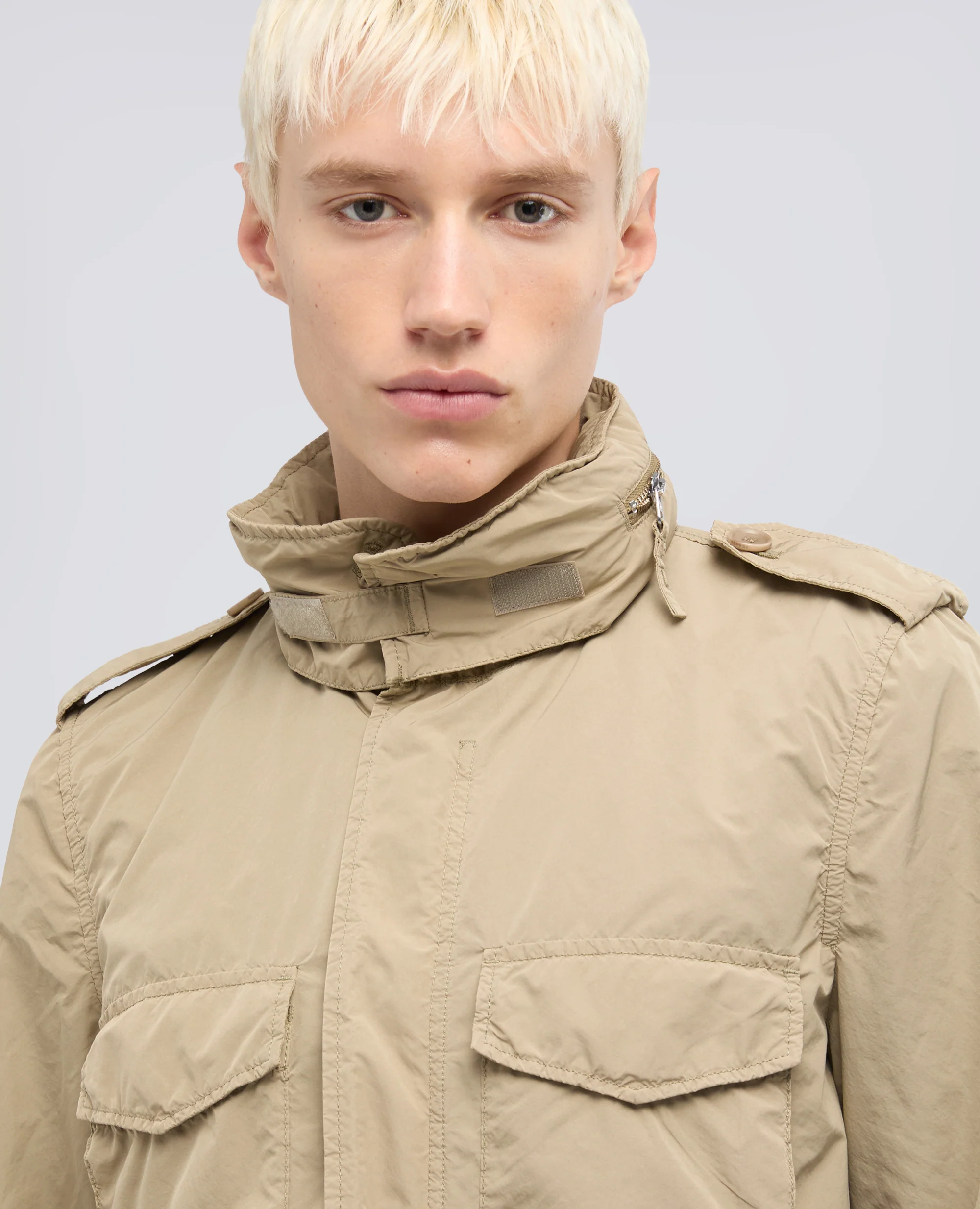 GIUBBOTTO 65 REPLICA IN POLIESTERE E NYLON COMPATTO - BEIGE - Image 4