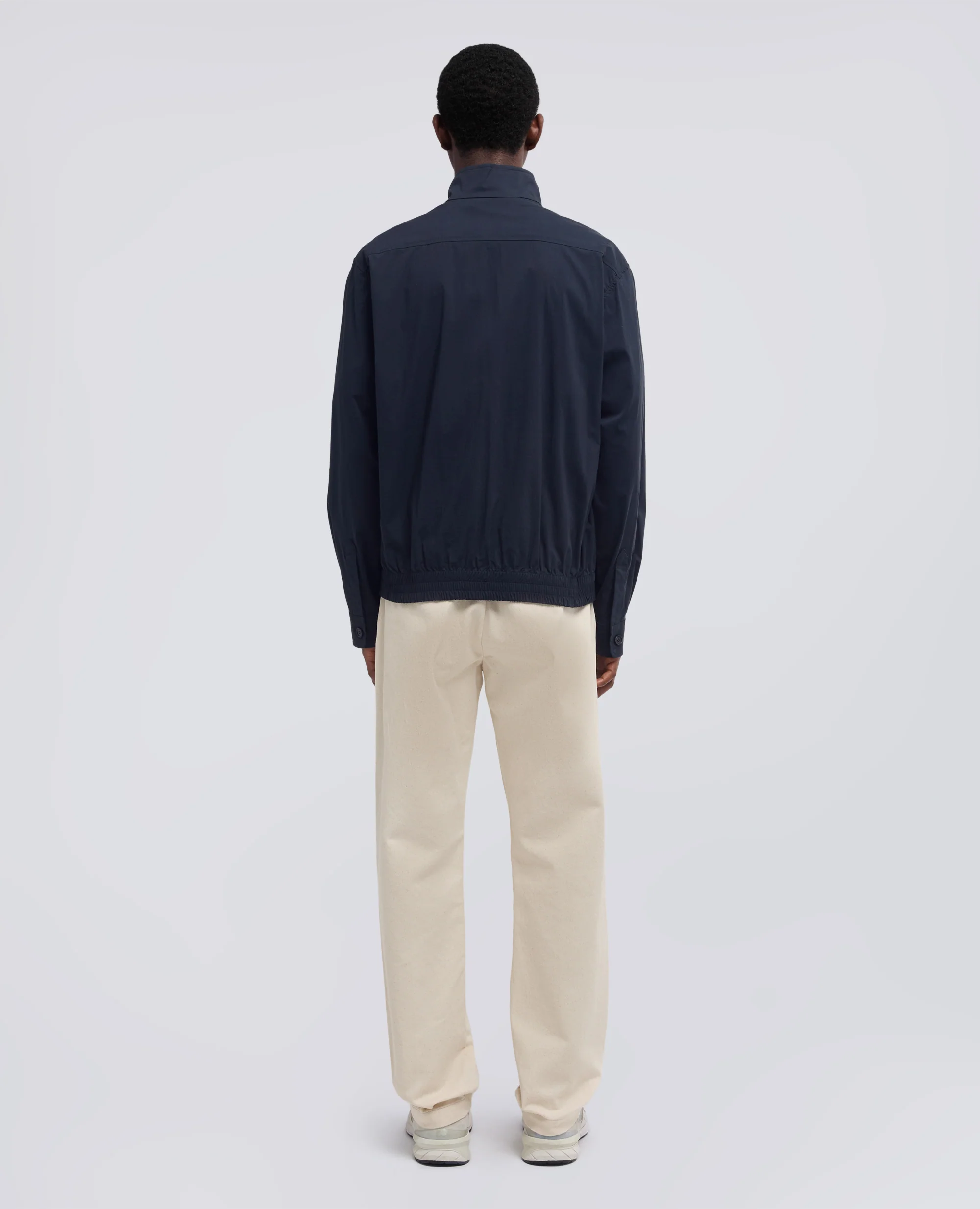 GIUBBOTTO KONG IN POPELINE DI COTONE NYLON STRETCH - NAVY - Image 3