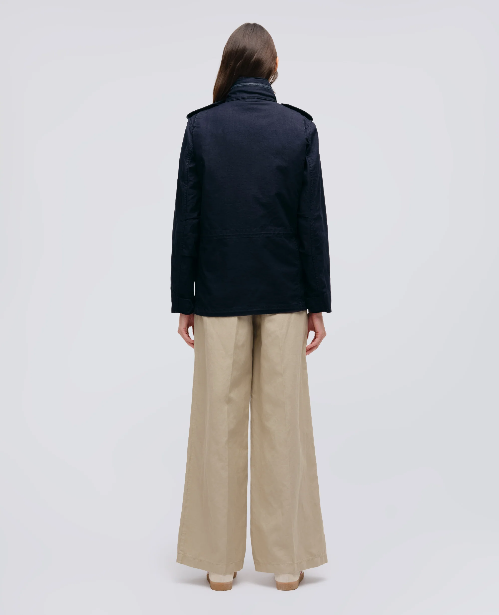 GIUBBOTTO MINI FIELD IN GABARDINE DI COTONE CON GILET INTERNO - NAVY - Image 3
