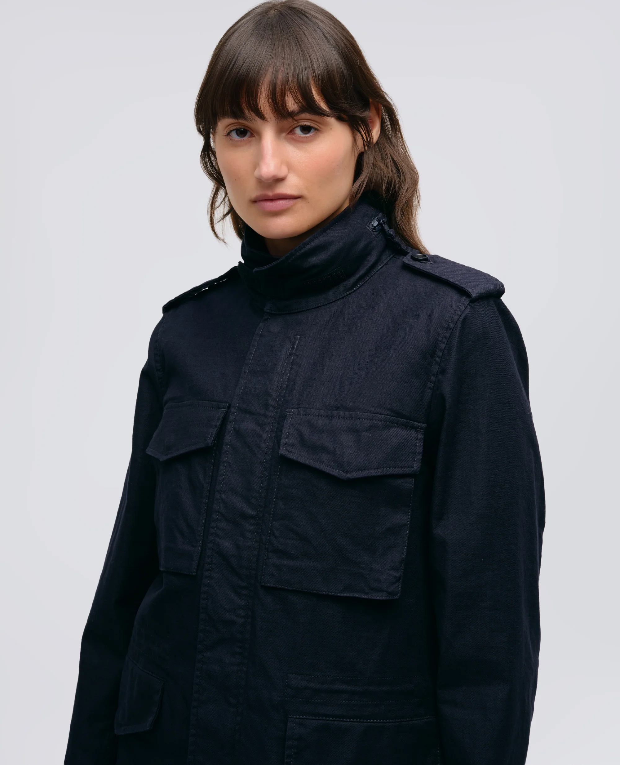 GIUBBOTTO MINI FIELD IN GABARDINE DI COTONE CON GILET INTERNO - NAVY - Image 4