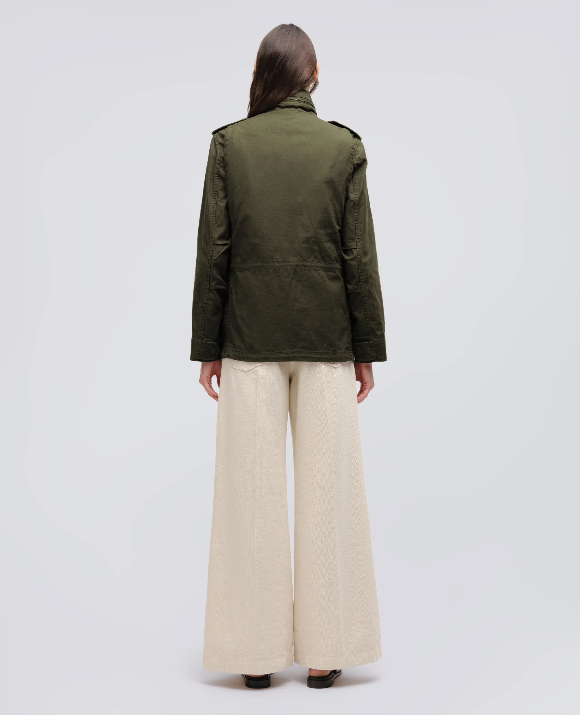 GIUBBOTTO MINI FIELD IN GABARDINE DI COTONE CON GILET INTERNO - MILITARE - Image 3