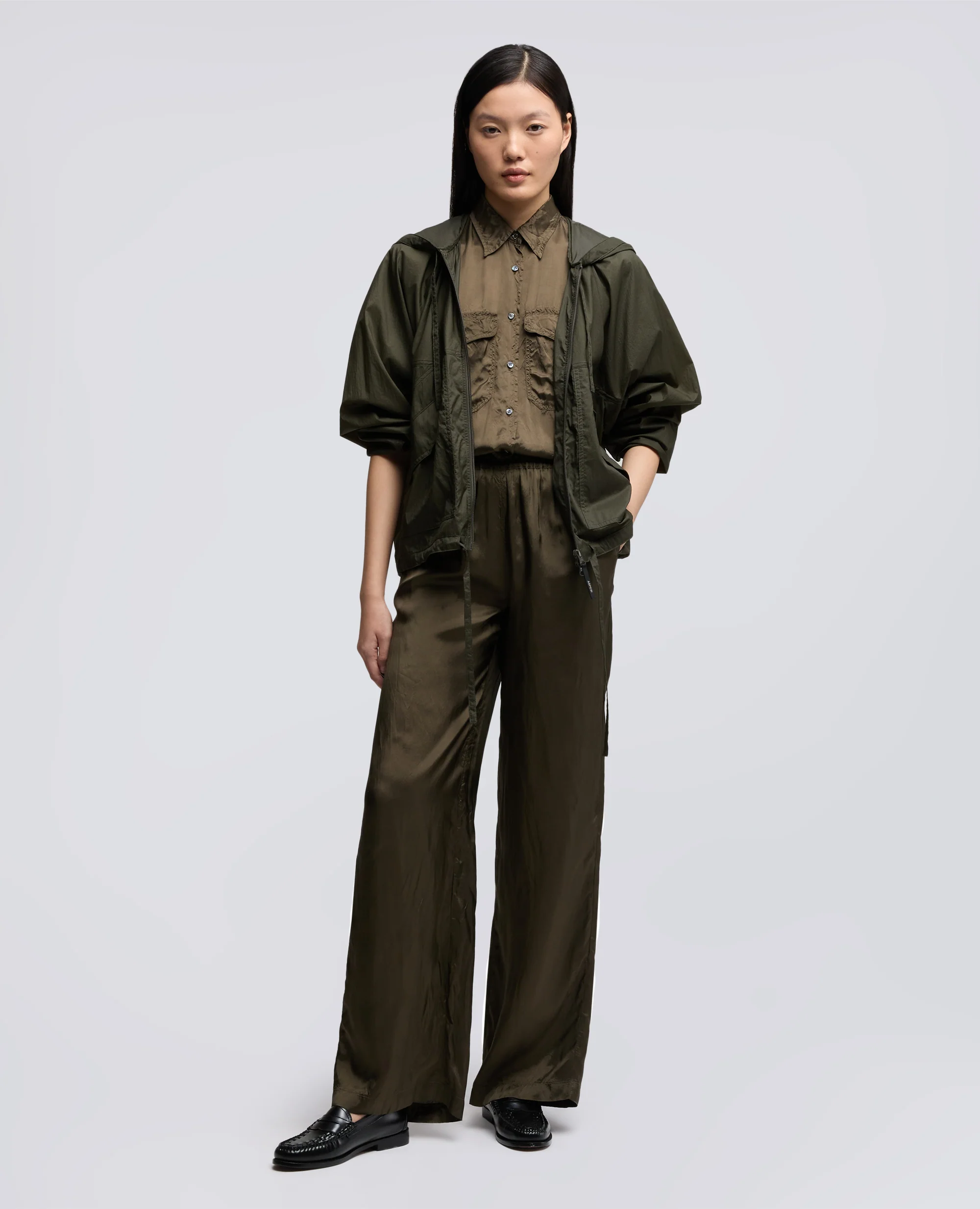 GIUBBOTTO SFODERATO IN NYLON - MILITARE - Image 2