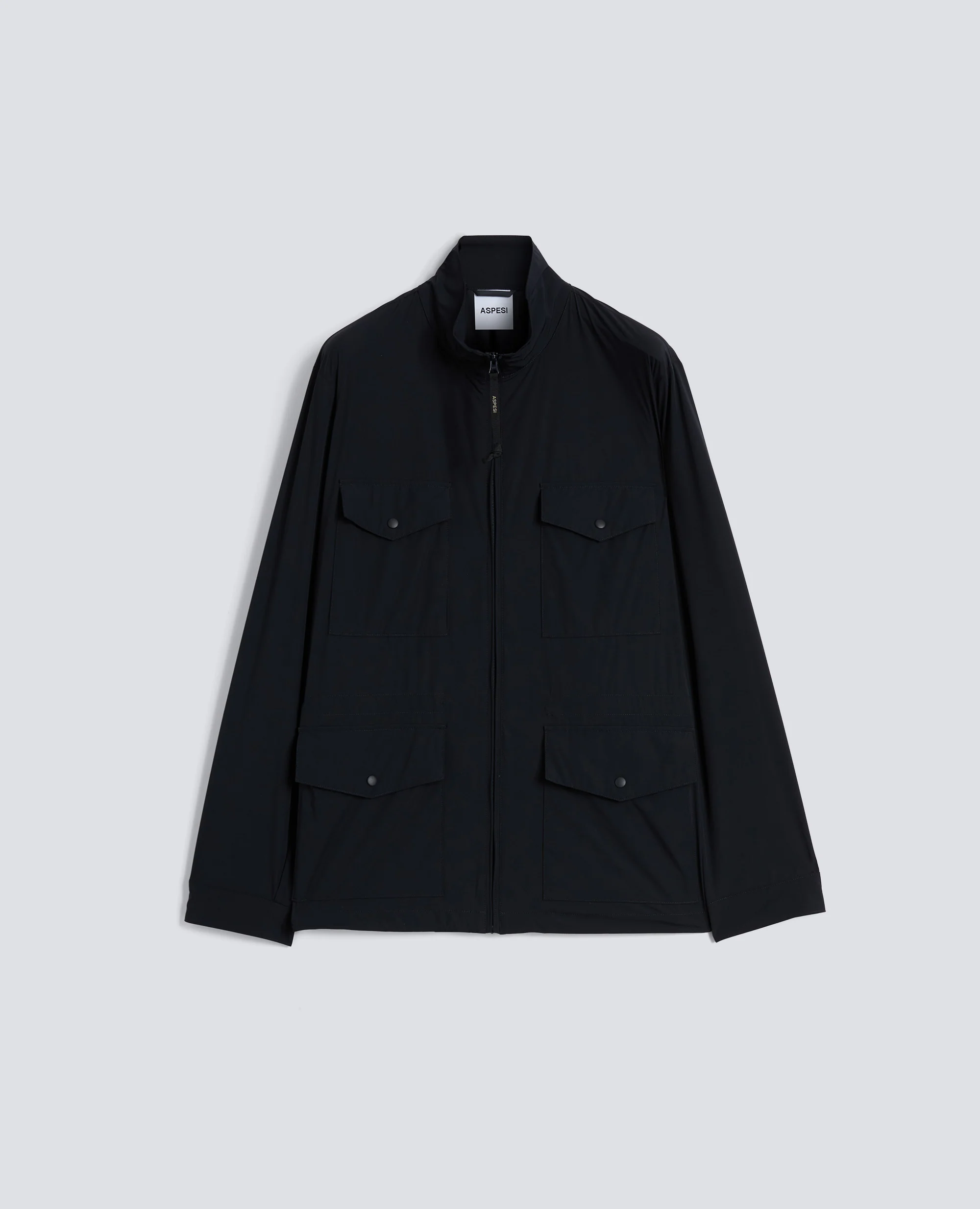 FIELD JACKET IN NYLON STRETCH - NAVY