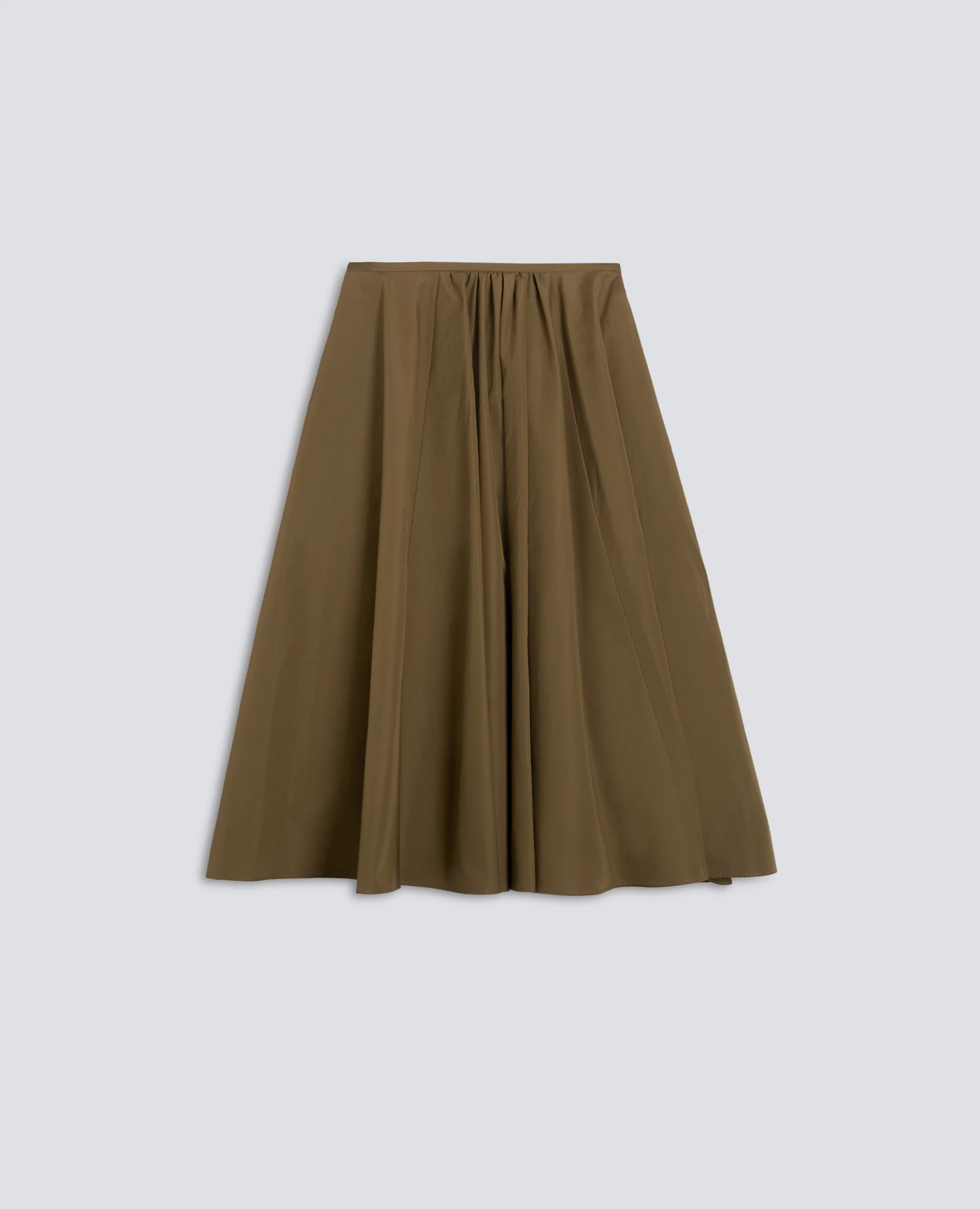 GONNA IN POPELINE COTONE - MILITARE