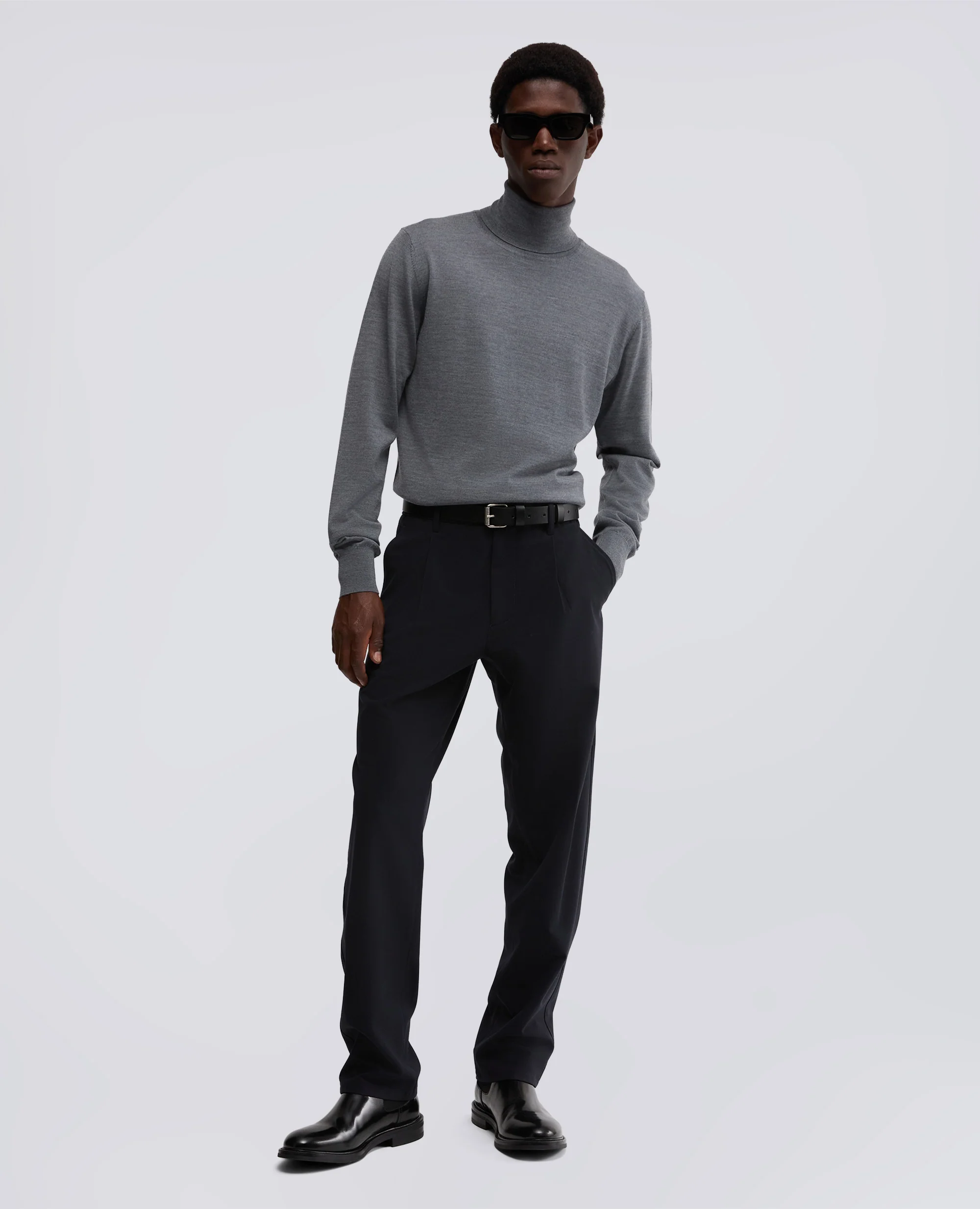 MAGLIA DOLCEVITA IN LANA MERINO - GRIGIO - Image 2