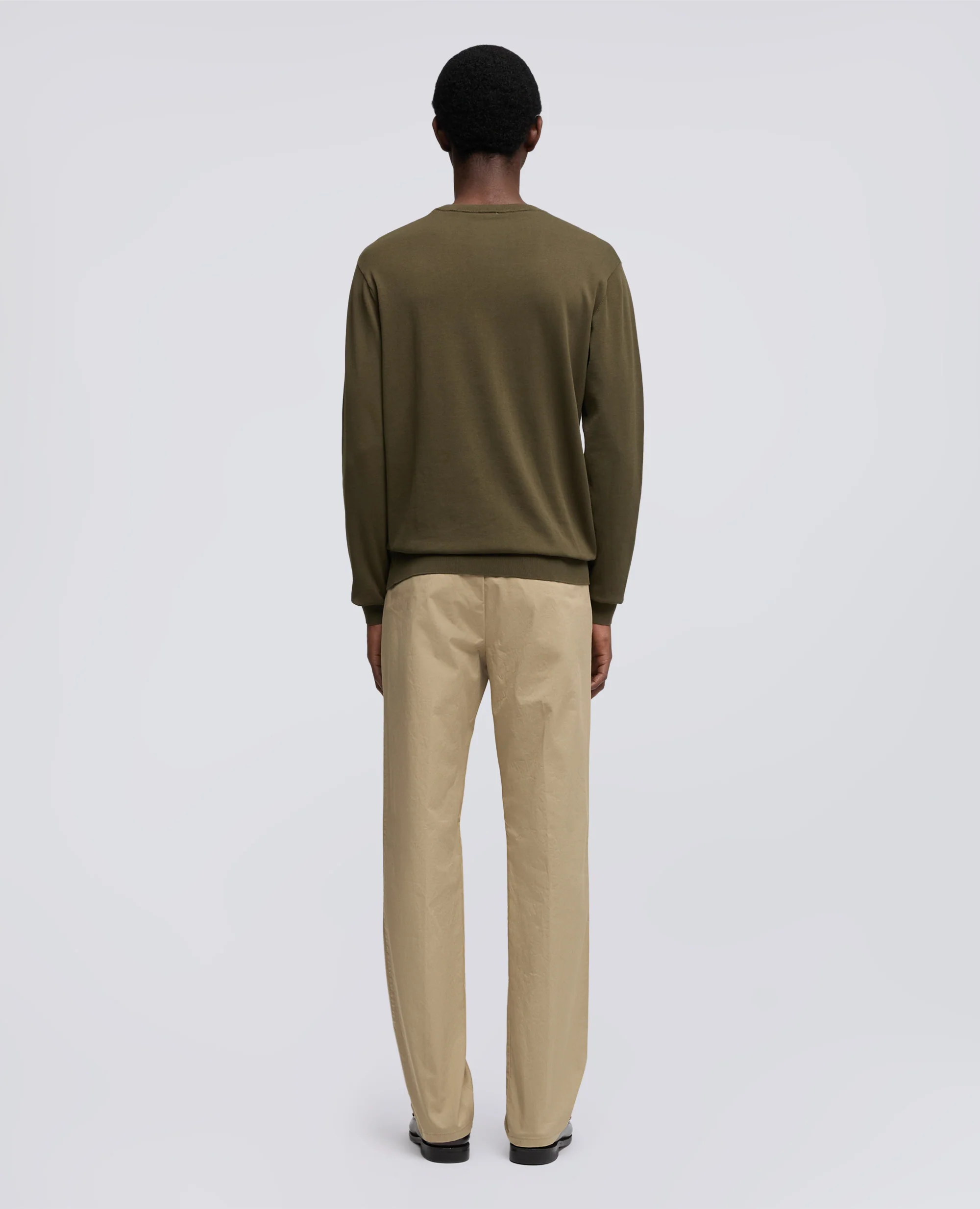 MAGLIA GIROCOLLO IN COTONE - MILITARE - Image 3