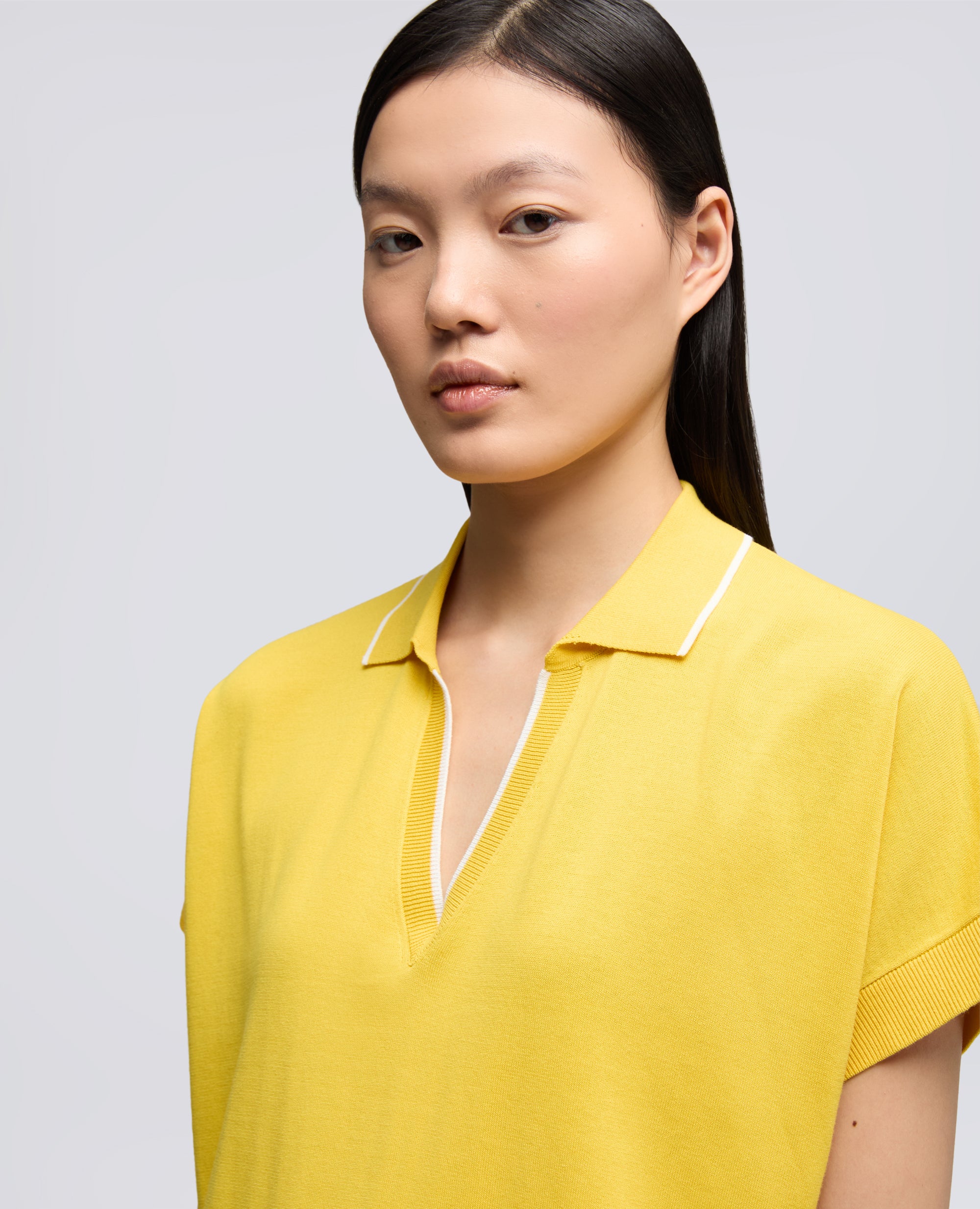 MAGLIA IN PURO COTONE - GIALLO - Image 4