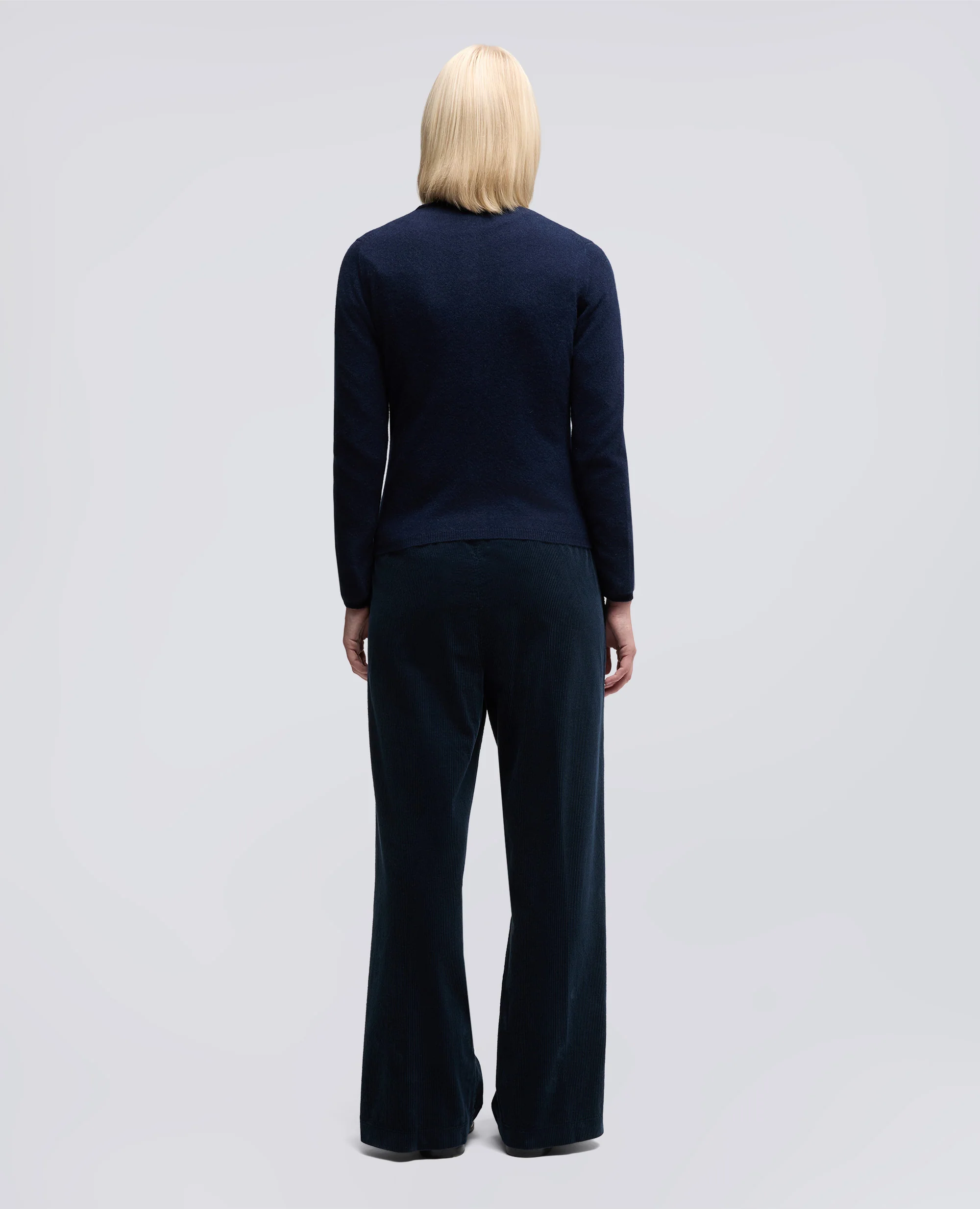 CARDIGAN IN CASHMERE - NAVY - Image 3
